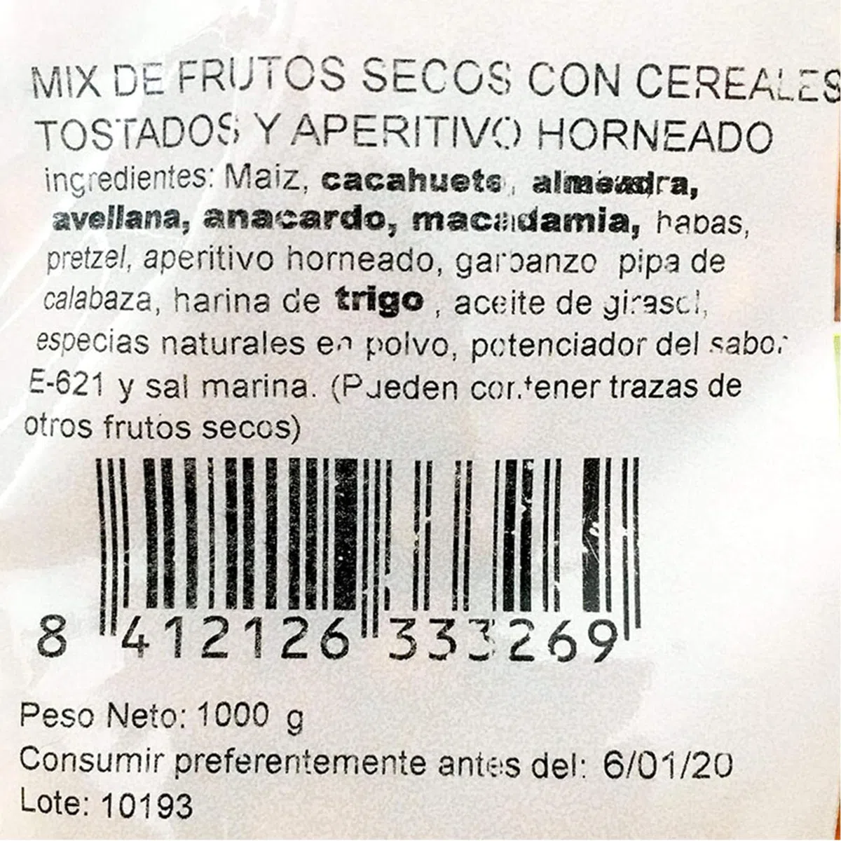 Cubo Churruca Picadita Barbacoa con llavero Deliex - Cubo de 1,5 kg - Cóctel de frutos secos