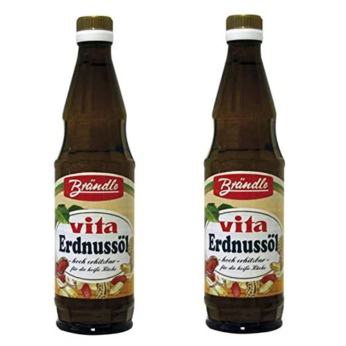 Aceite de cacahuete refinado 500 ml Pack 2 botellas para freír y wok alta temperatura sabor suave cocina asiática