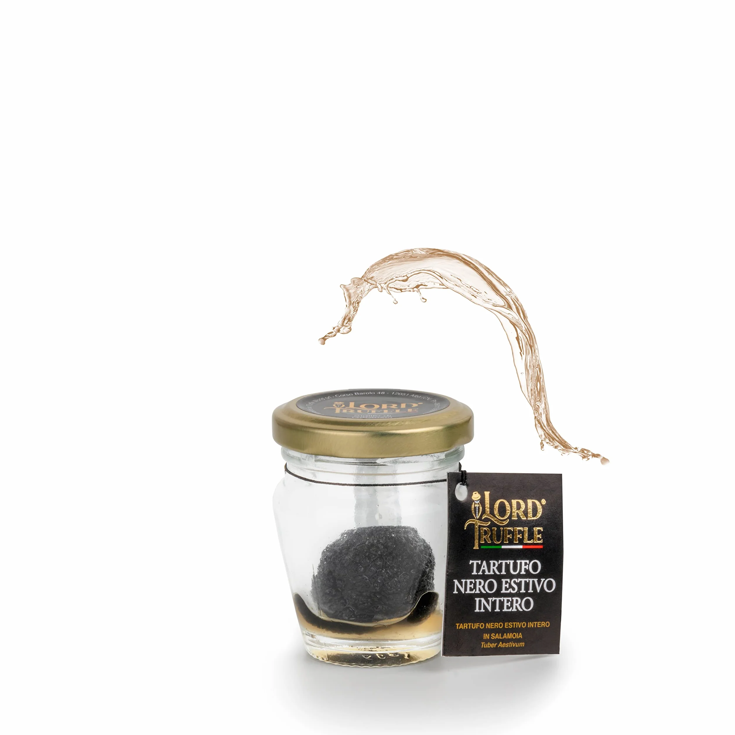 Lord Truffle | Trufa Negra Italiana de Verano en Salmuera 17g, Olor a Maleza, Trufa Negra Fresca Gourmet 1ª elección, 100% Italiano