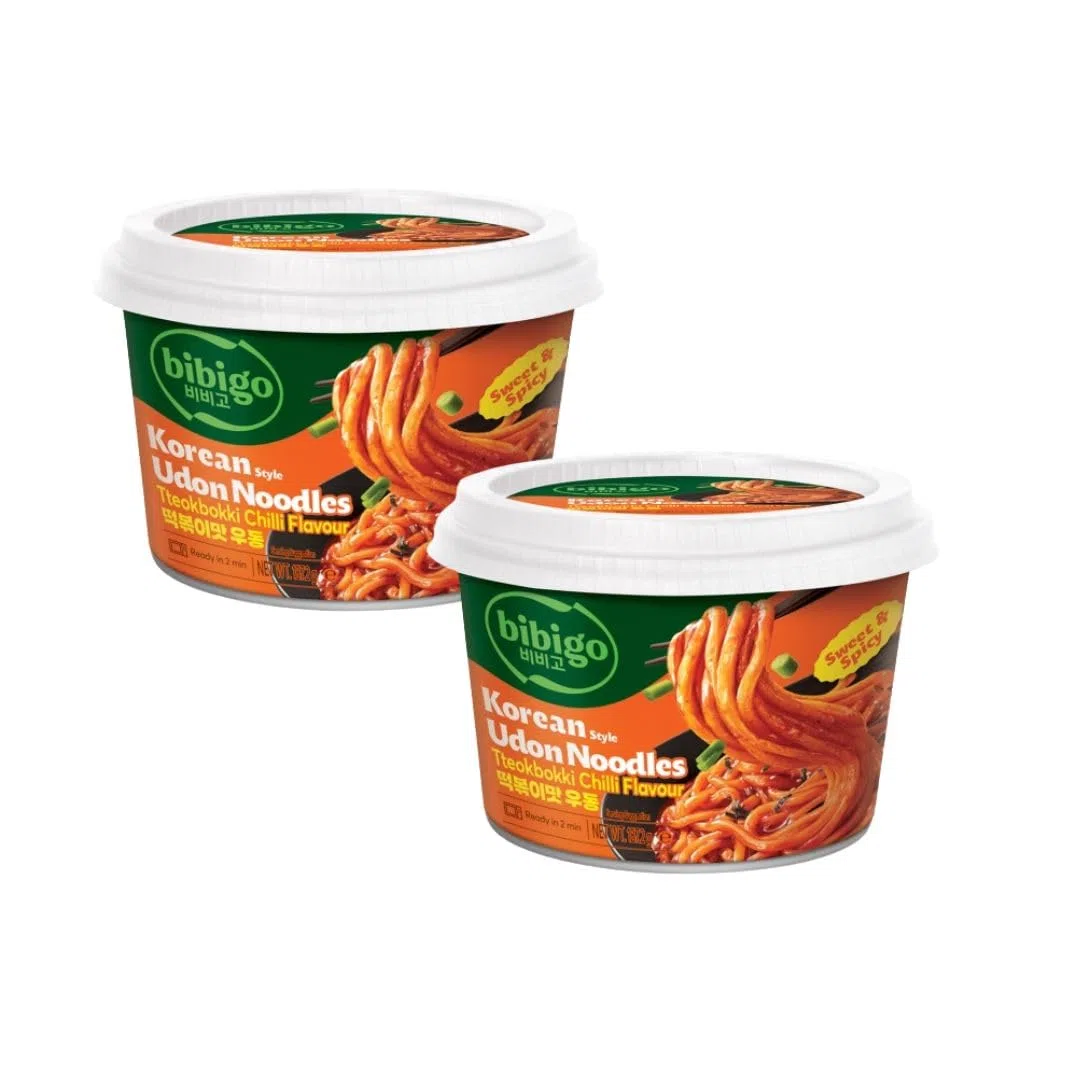 Korean Market | Udon Coreano Cup Dulce y Picante Inspirado en el Tteokbokki | 187,2g | Pack de 2