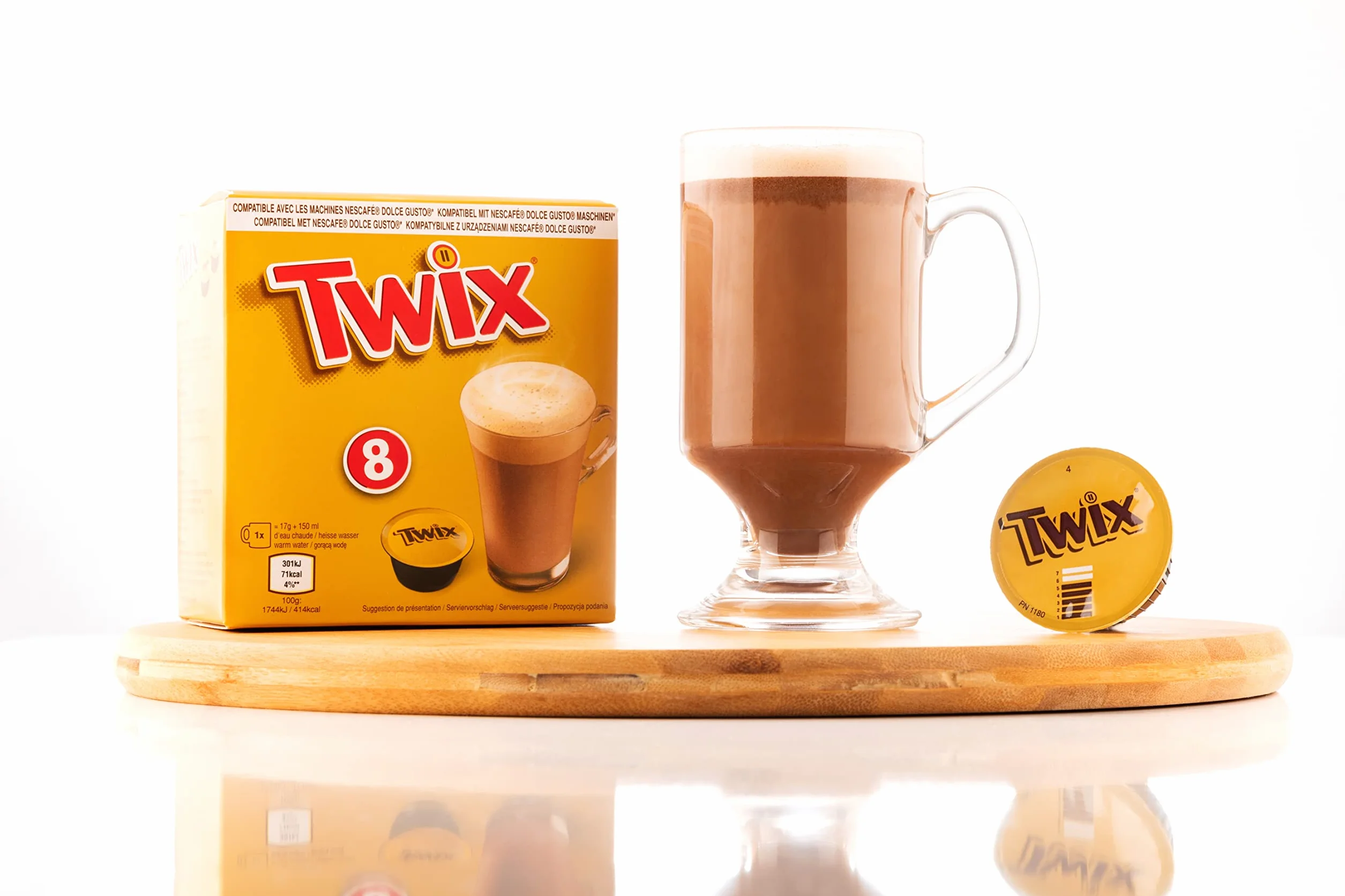 Cafféluxe 24 Dolce Gusto Compatibles Cacao Cápsulas Hot Chocolate Pod Mars Twix Maltesers