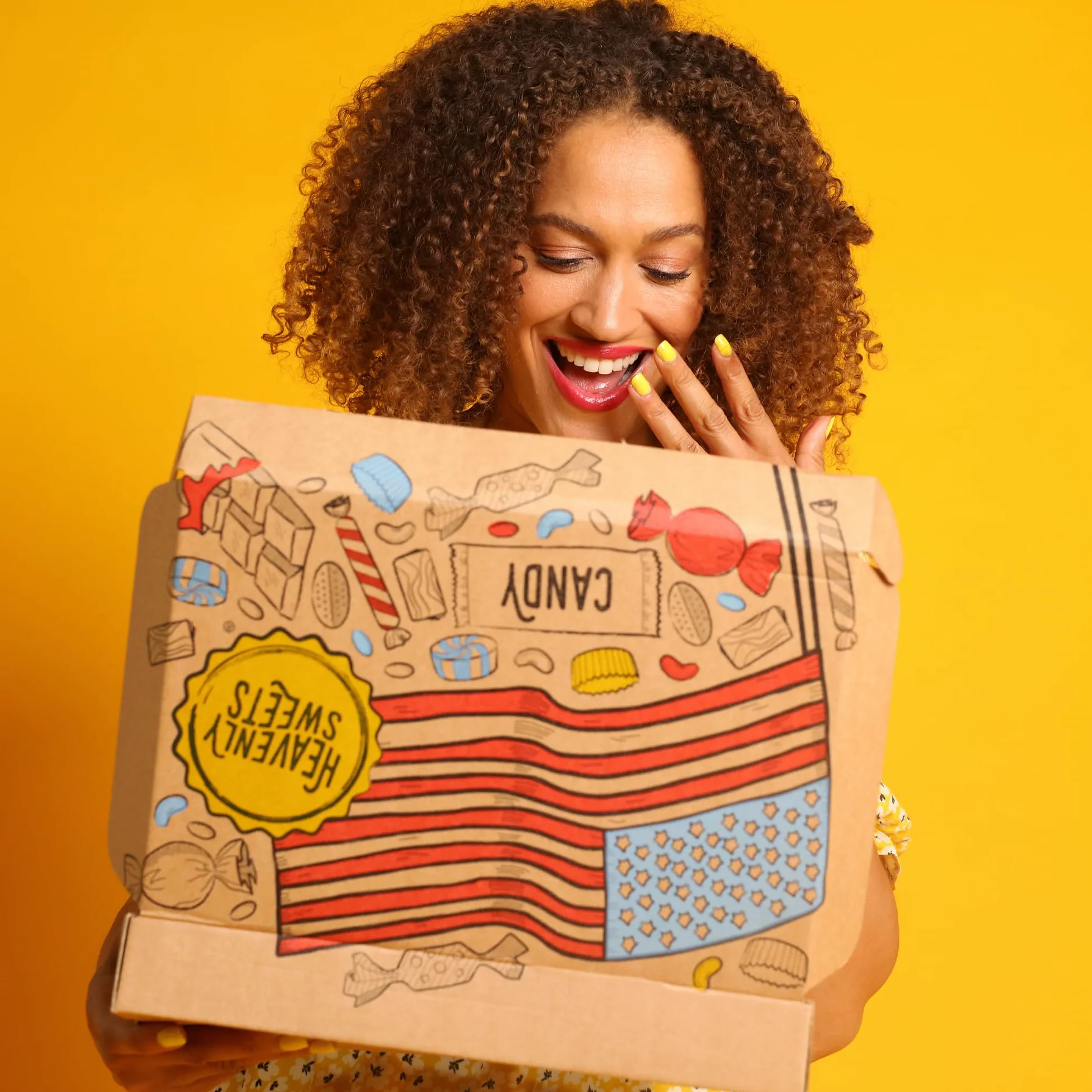 Heavenly Sweets | Caja de regalo de dulces estadounidenses | Más de 120 piezas de dulces para fiestas de USA | Cesta de piñata para cumpleaños, Dia Del Padre, Semana Santa, día de la madre, Pascua