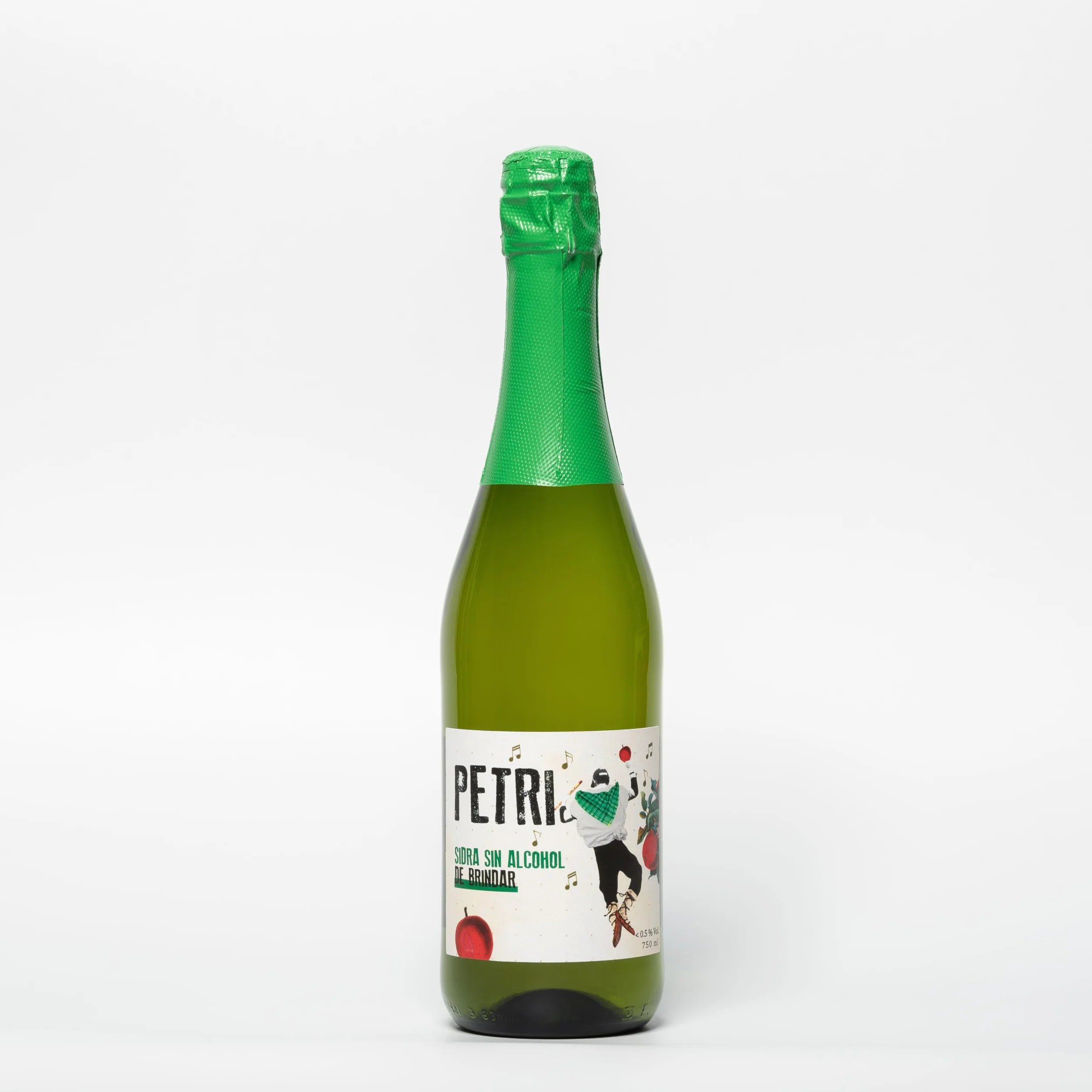 Sidra Petri Sin Alcohol 75 cl – Sidra Natural Refrescante y Sin Gluten de la Bodega Petritegi – Elaborada con Manzanas Seleccionadas (Pack 3)