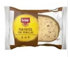 Pan de Payés con Semillas, Sin Gluten, 250 g. Pack de 2