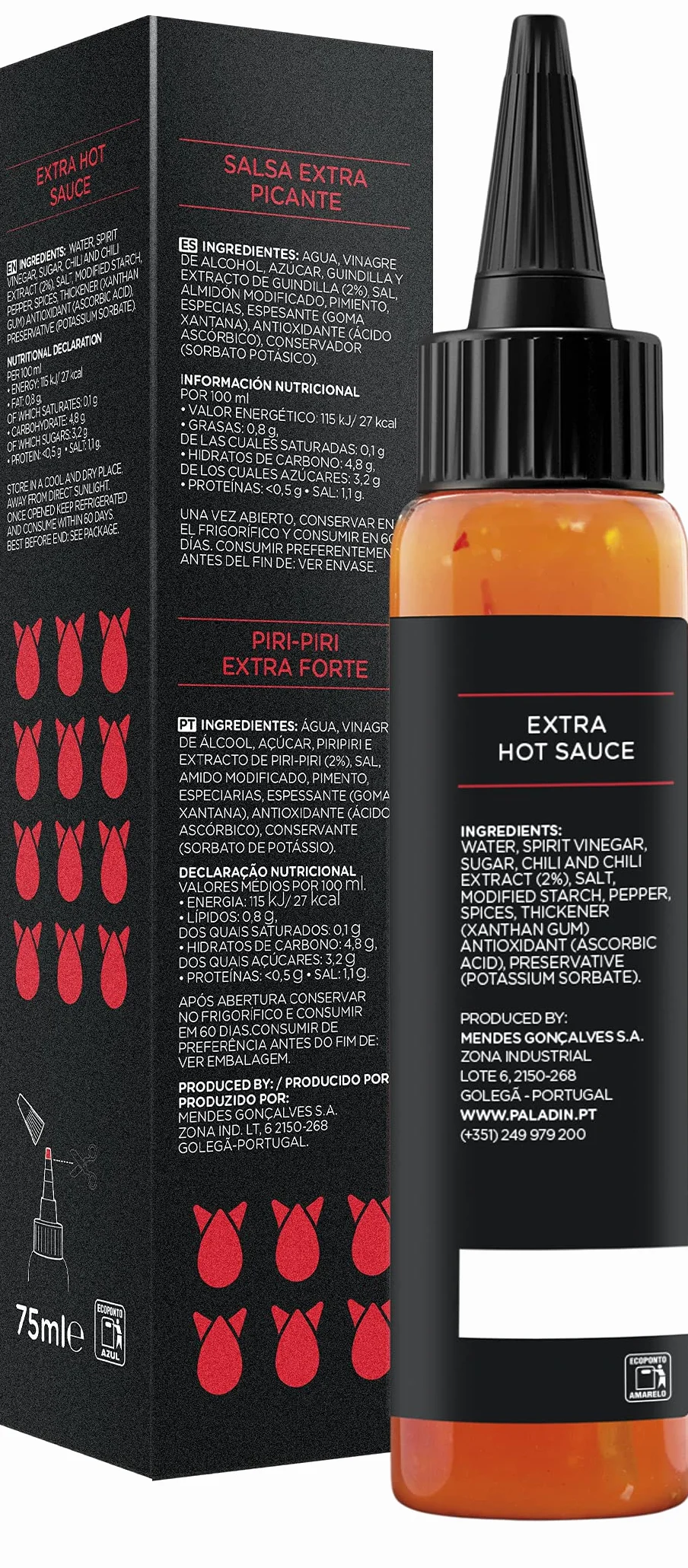 Paladin Sacana SALSA EXTRA PICANTE 75ml Box Of 6