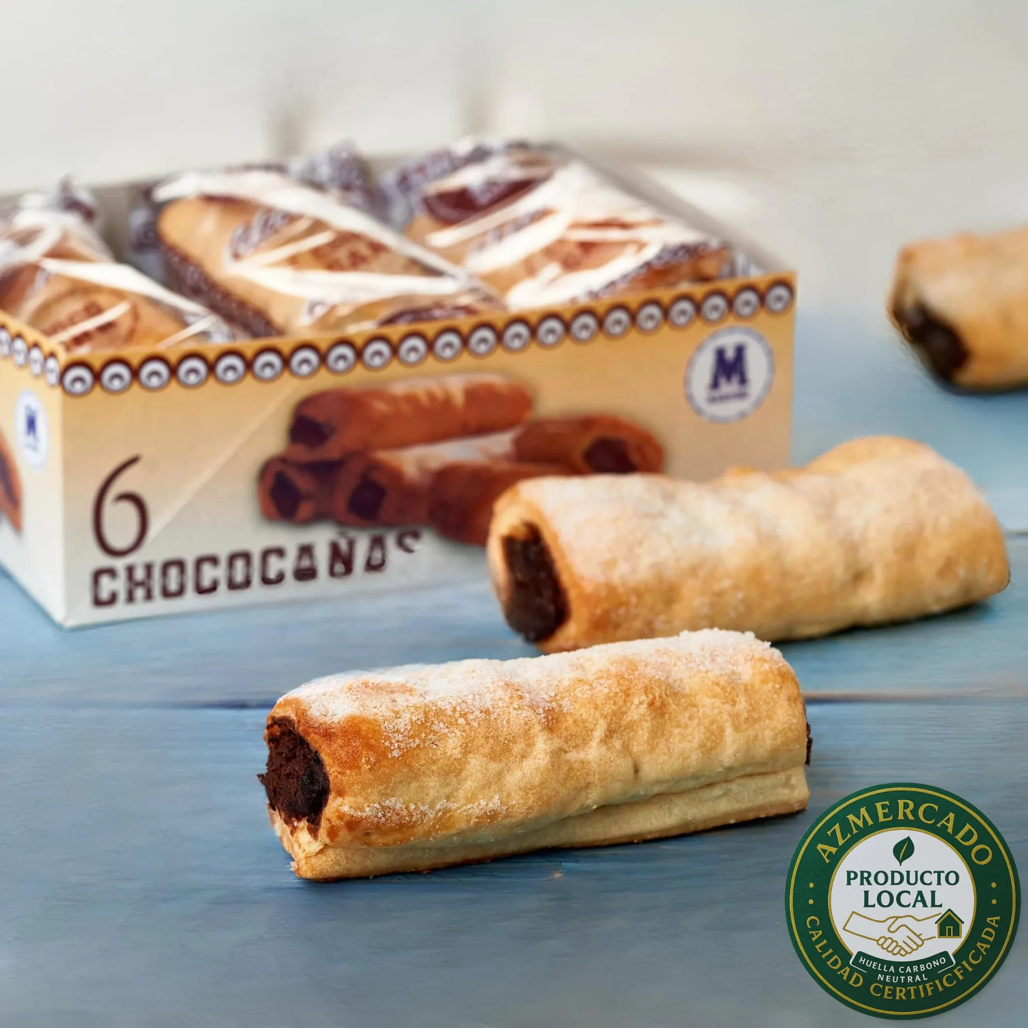 MARITOÑI Chococañas - Deliciosos Hojaldres Rellenos de Chocolate - Pack de 18 Unidades