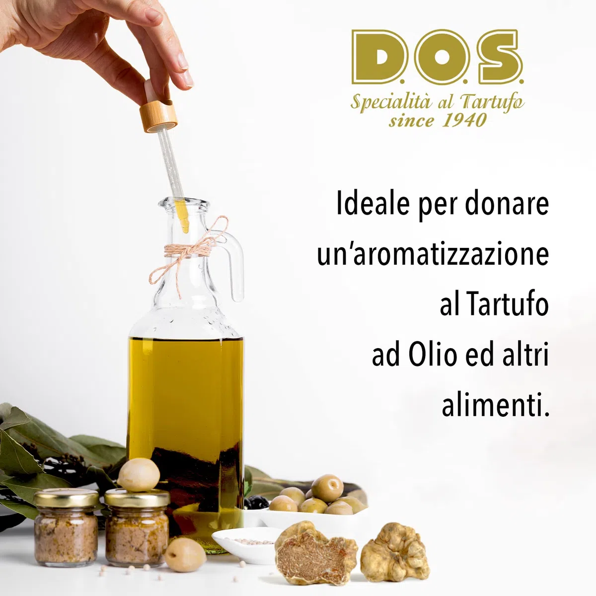 Concentrado Aromatizado a la Trufa Blanca 30ml Extra fuerte para uso profesional - D.O.S. Especialidades con trufa desde 1940