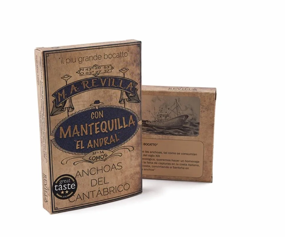 Anchoa mantequilla 12/14 lomos – Revilla, 120 gramos