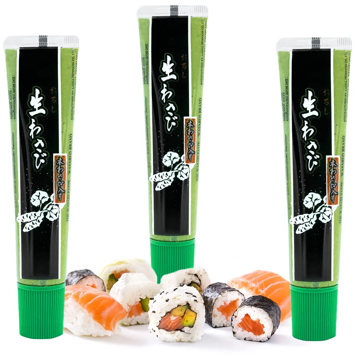Wasabi-O Wasabi Paste 43g Genuine Japanese Wasabi Sauce Fresh Japanese Wasabi Paste Dipping with Sushi, Salmon, Sashimi, Seafood - Vegan, Vegetarian, Halal (Pack of 3)
