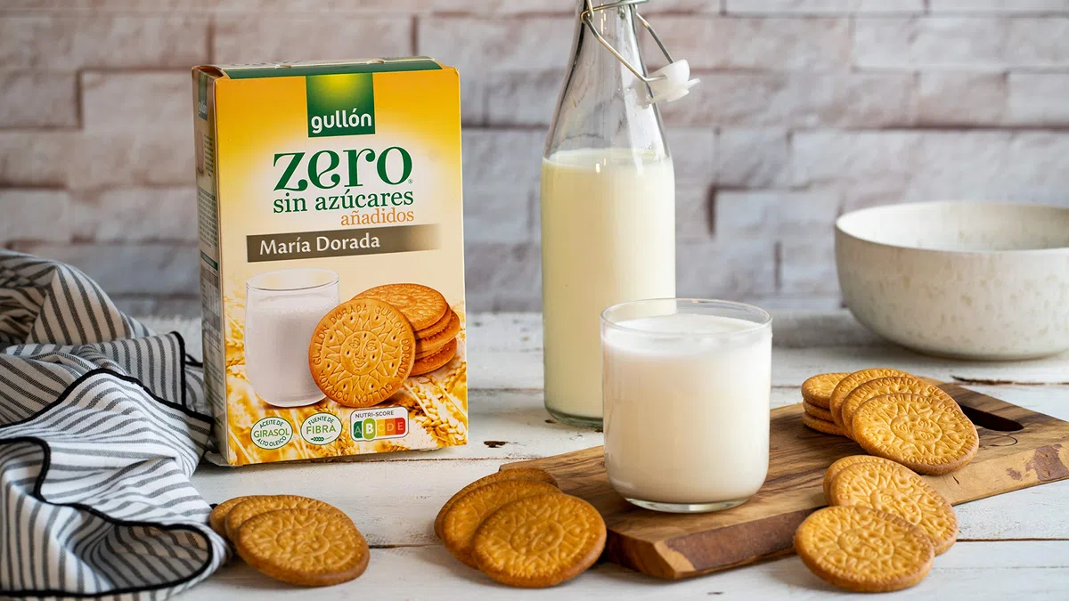 Gullón - Galleta María Dorada fibra, sin azúcar añadido Diet Nature, 4000 g, Pack de 10