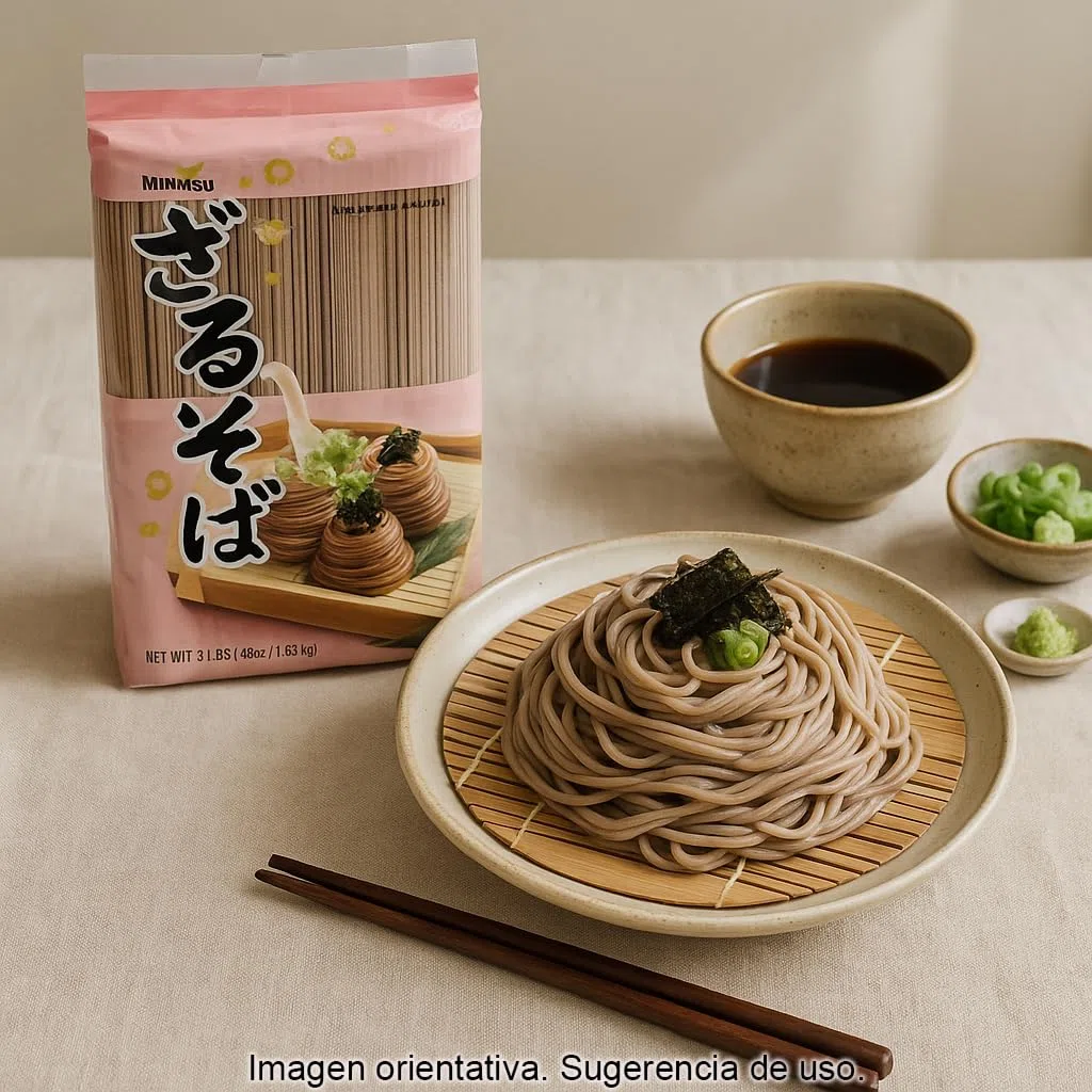 Fideos Soba de Trigo Sarraceno Alforfón 1,3 kg Formato Ahorro para Recetas Frías y Calientes Cocina Japonesa y Coreana