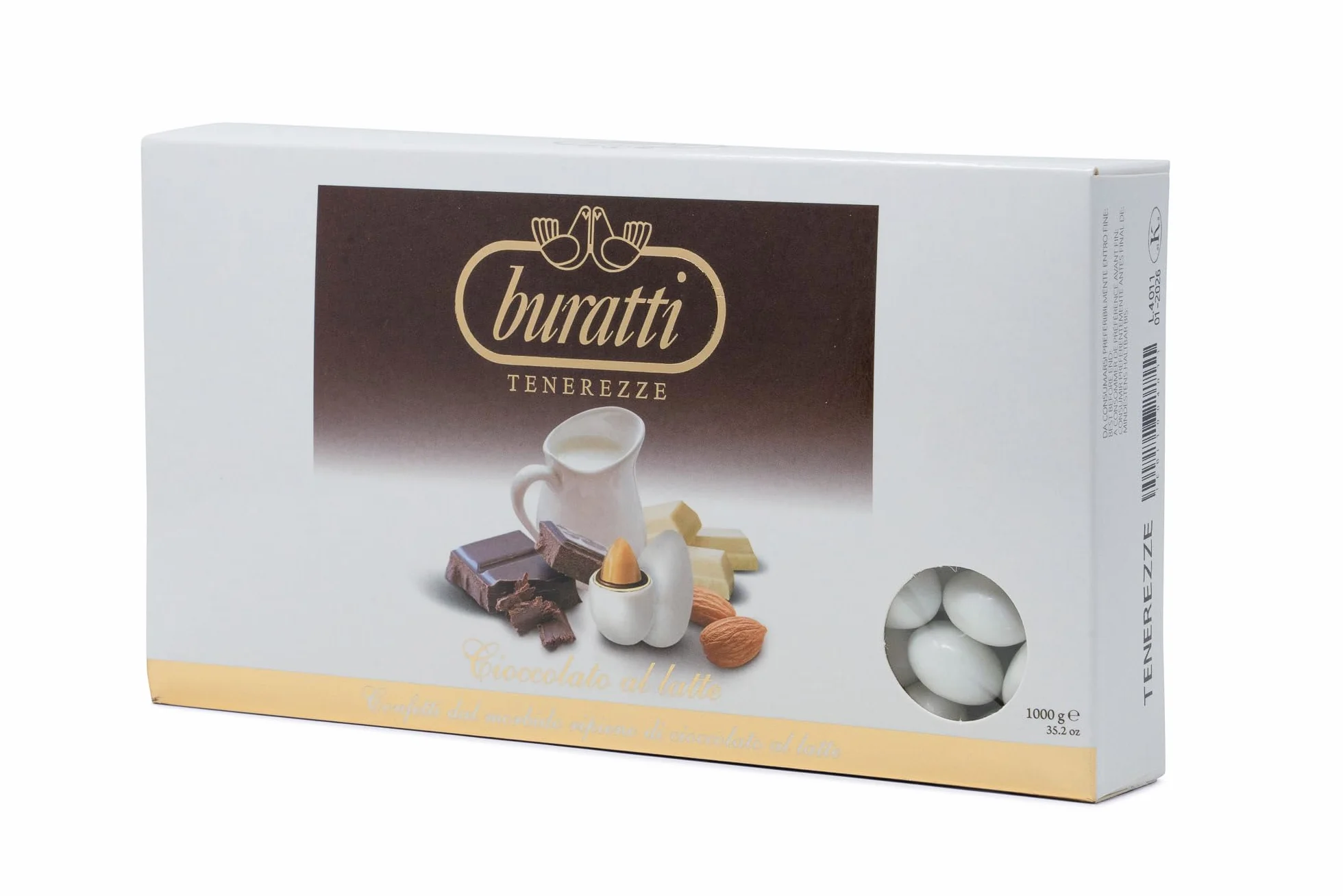 Buratti Confetti Tenerezze Almendras Recubiertas De Chocolate Blanco 1000 g