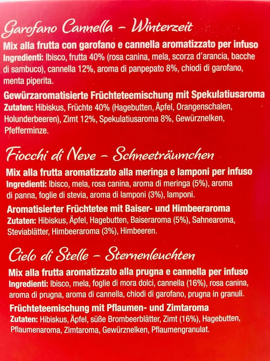Pompadour 1913 Colección de invierno Surtido de té de hierbas y frutas sin cafeína - 1 x 30 Bolsitas de té (82,5 gramos)