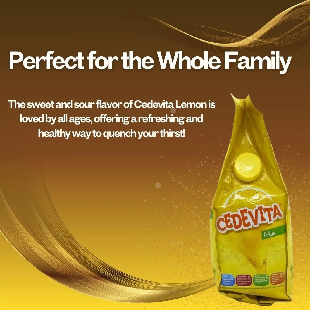 Cedevita Instante 9 Bebida De Vitaminas En Gránulos 1 kg (para 13 Litros De Bebida) Limón