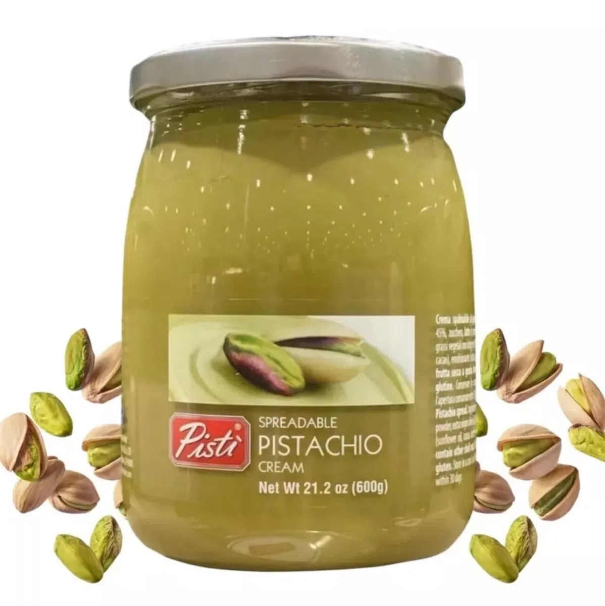 Saras Flavors of Asia Pisti Crema de pistacho siciliana para untar | Crema italiana dulce y aterciopelada | Ideal para hornear y cocinar | 600g