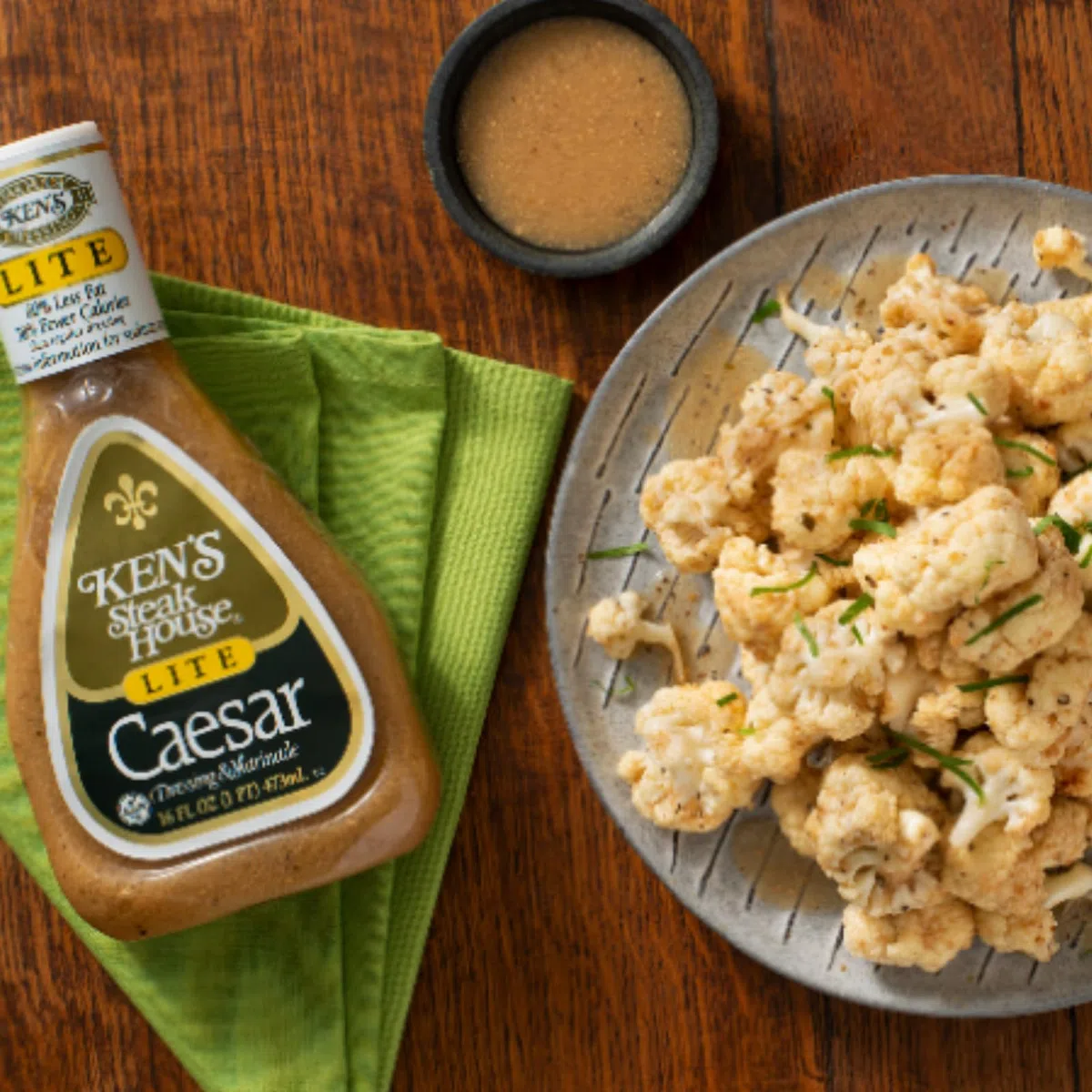 Ken's Steakhouse LITE Creamy Caesar Dressing (Pack of 2) 16 oz Bottles