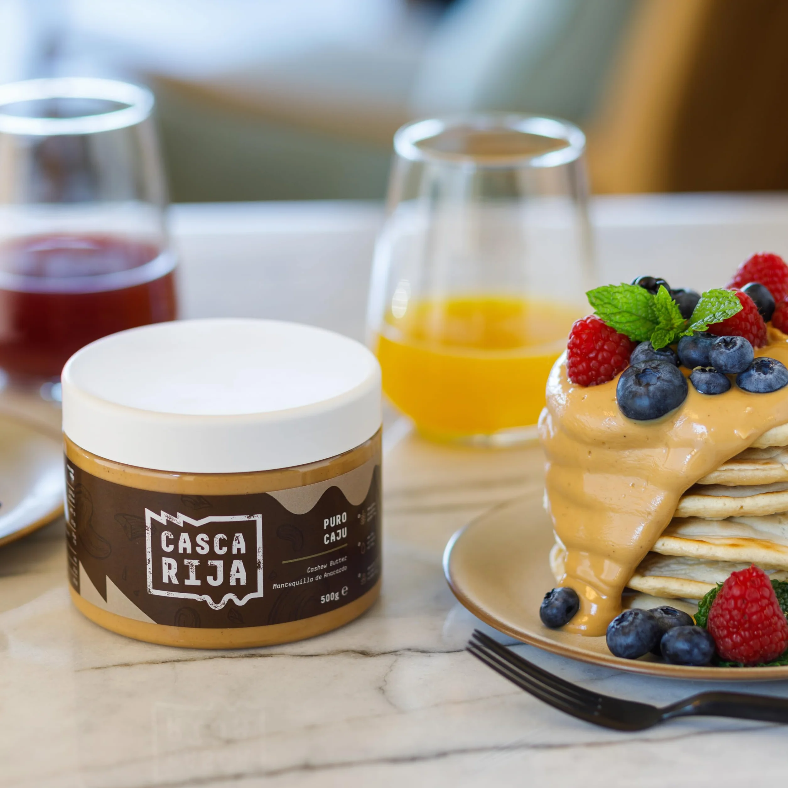 CASCA RIJA: Crema de Anacardo 500g | 99,8% Anacardos Tostados + 0,01% Canela Molida + 0,01% Jengibre en Polvo - 100% Natural y Cremosa Sin Trozos de Anacardos, Vegan