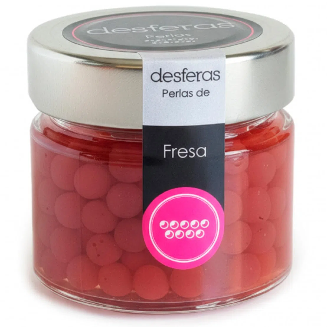 Esferificaciones de sabores. Esferas de Fresa. Perlas elaboradas con Fresas origen Nacional. Botes x 80grs. Perlas Fresa para combinar en sus creaciones culinarias. Productos Gourmet. (1 Bote)
