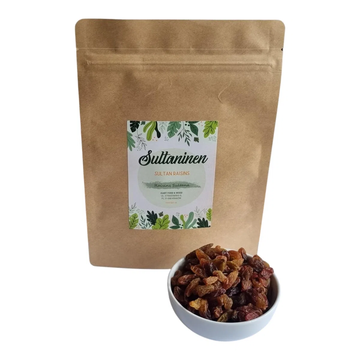 Pasas sultanas 2kg, Uvas pasas Sultanas, Uvas pasas jugosas para snacks, productos de panadería o como ingrediente en diversos platos, Ideal para toda la familia, Calidad 1A