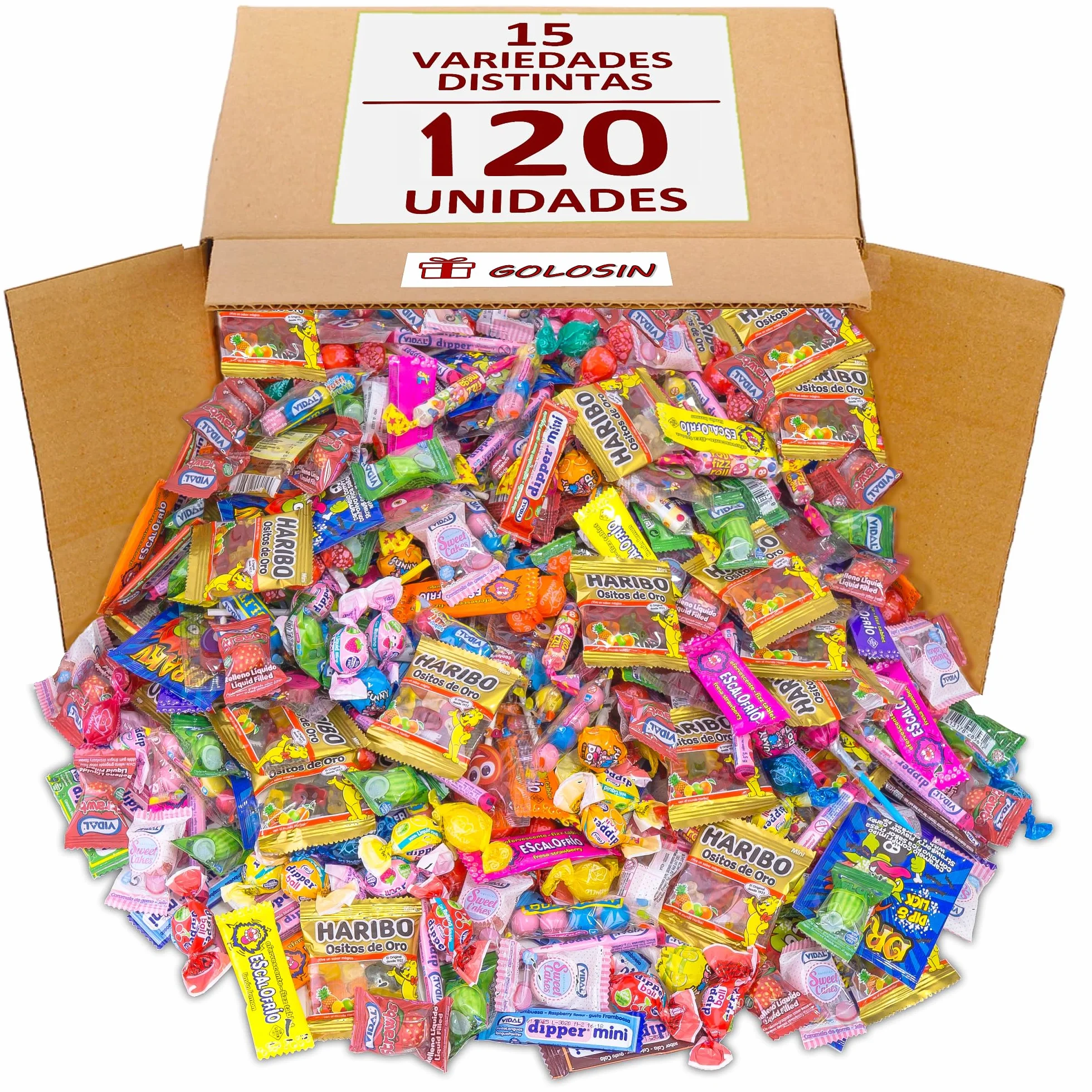 GOLOSIN MegaPack Magnum Caja de Chuches 120 Unidades 15 Variedades