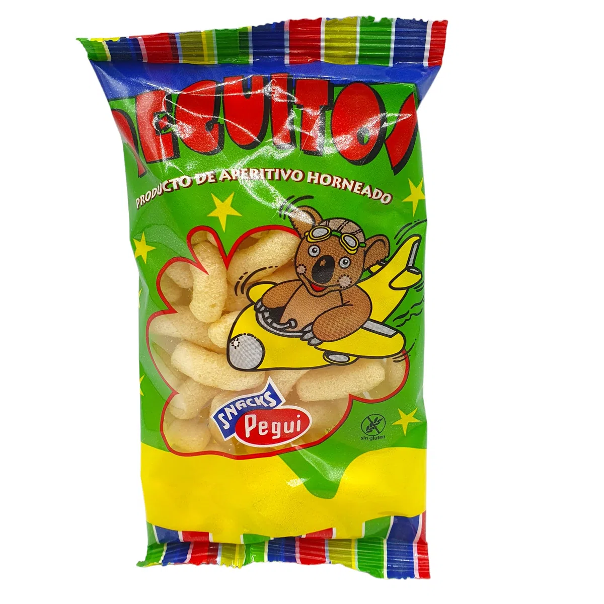 Peguitos - Gusanitos - Aperitivo de Maíz Horneado - 100 Bolsas de 7 gr. - Gusanitos Peguitos - Sin Gluten