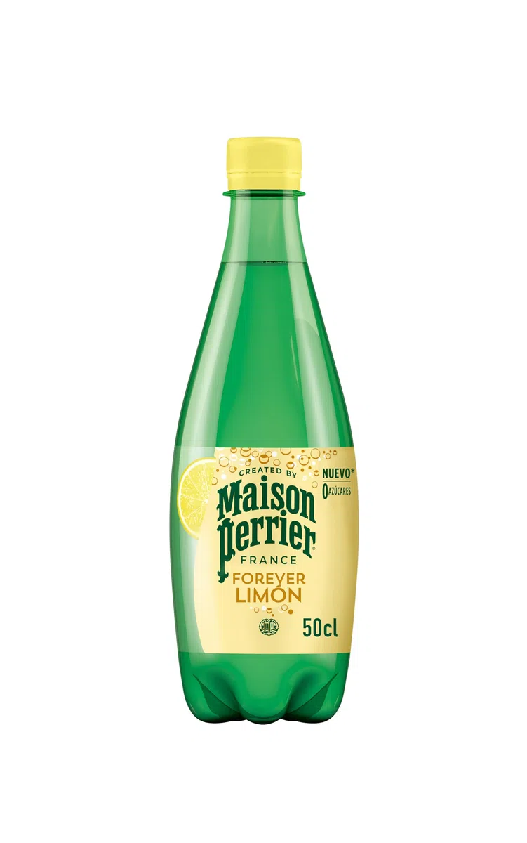 MAISON PERRIER FOREVER Agua con Gas con Sabor Limón, 4 packs 6 x 50 cl, 24 Botellas