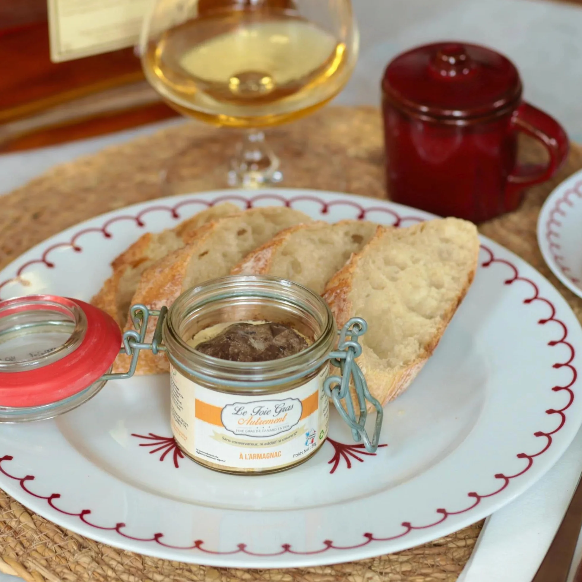 Foie Gras de Pato Entero al Armagnac 80 g – Relais Gourmet | Artesanal Francés del Suroeste | Sin Conservantes, Aditivos ni Colorantes | Ideal para Navidad, Regalos y Celebraciones