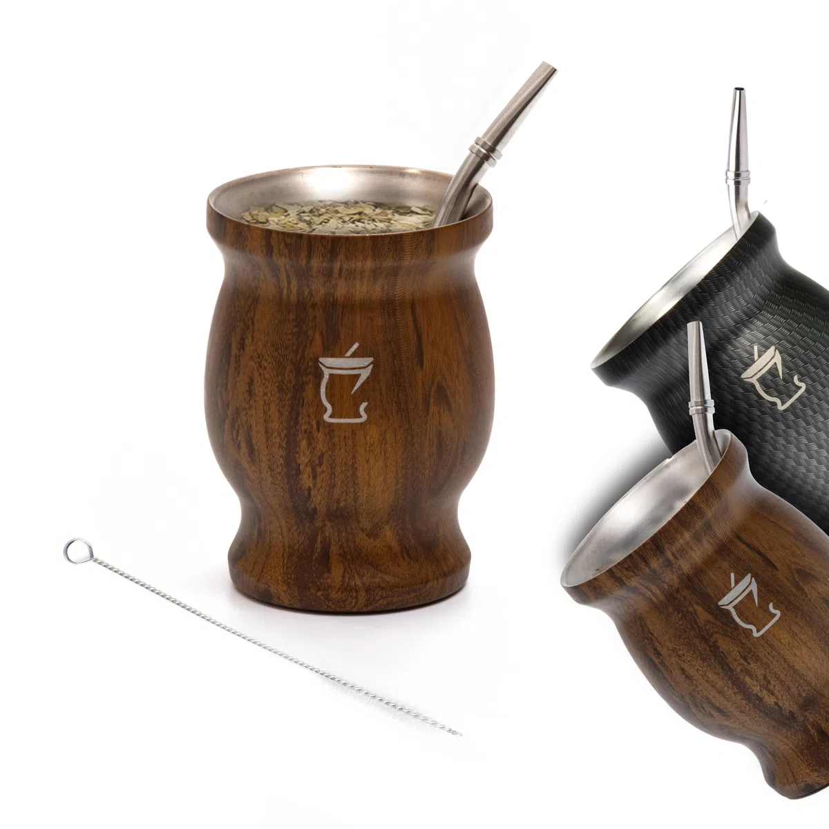 Kit Mate Argentino Completo incluye 1 Bombillas y Limpiador - Bombilla Mate - Yerba mate