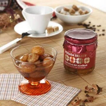 Castañas en almibar frasco de vidrio 240 g