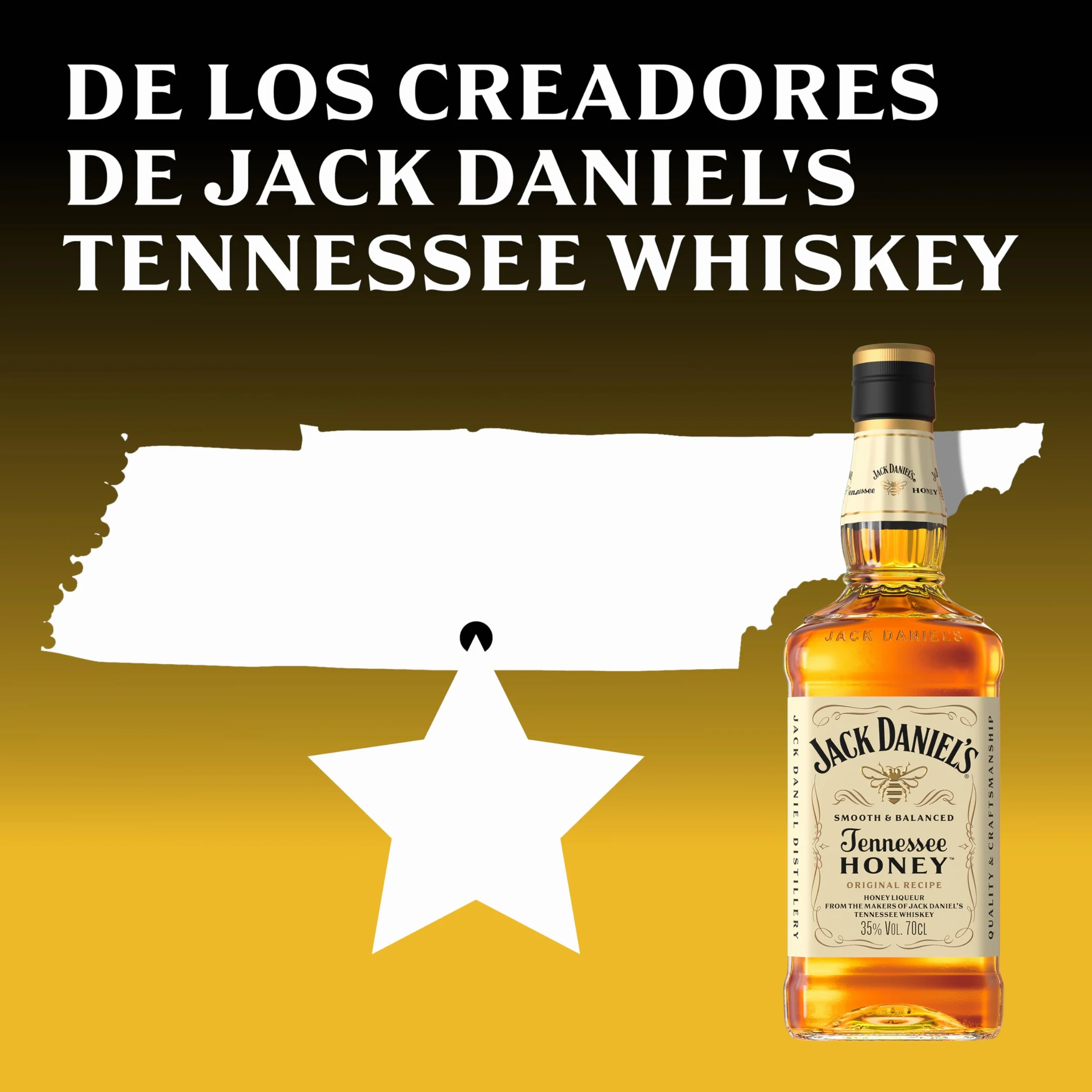 Jack Daniel's Tennessee Honey Whiskey, 35% Vol, 700ml