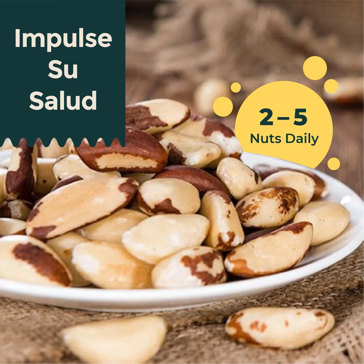 FOODIN Nueces de Brasil 2x500g, Nueces de Brasil Excelente fuente de proteínas y ácidos grasos insaturados, Nueces de Brasil 100% orgánicas, sin gluten y veganas, paquete de 2