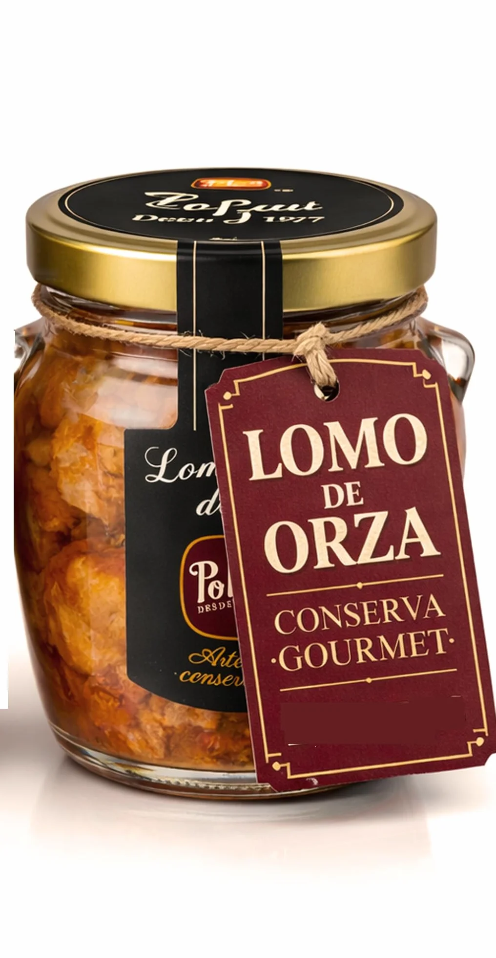 POLGRI Lomo de Orza 780 g Conserva Gourmet Tradicion Manchega Carne en Aceite de Cerdo Frasco Cristal