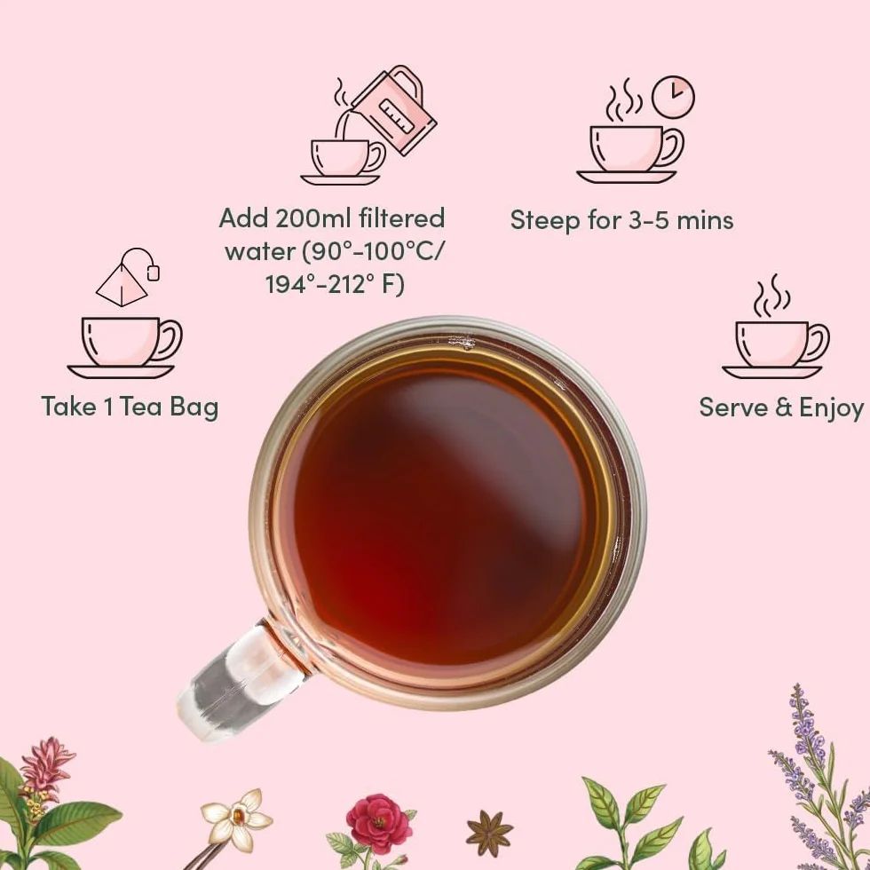 VAHDAM Caja De Regalo Variada De Té Chai (6 Sabores, 36 Bolsas) Con Cafeína, Sin Gluten, Sin OGM | Caja De Infusión De Con Mezclas De Indio Masala Chai