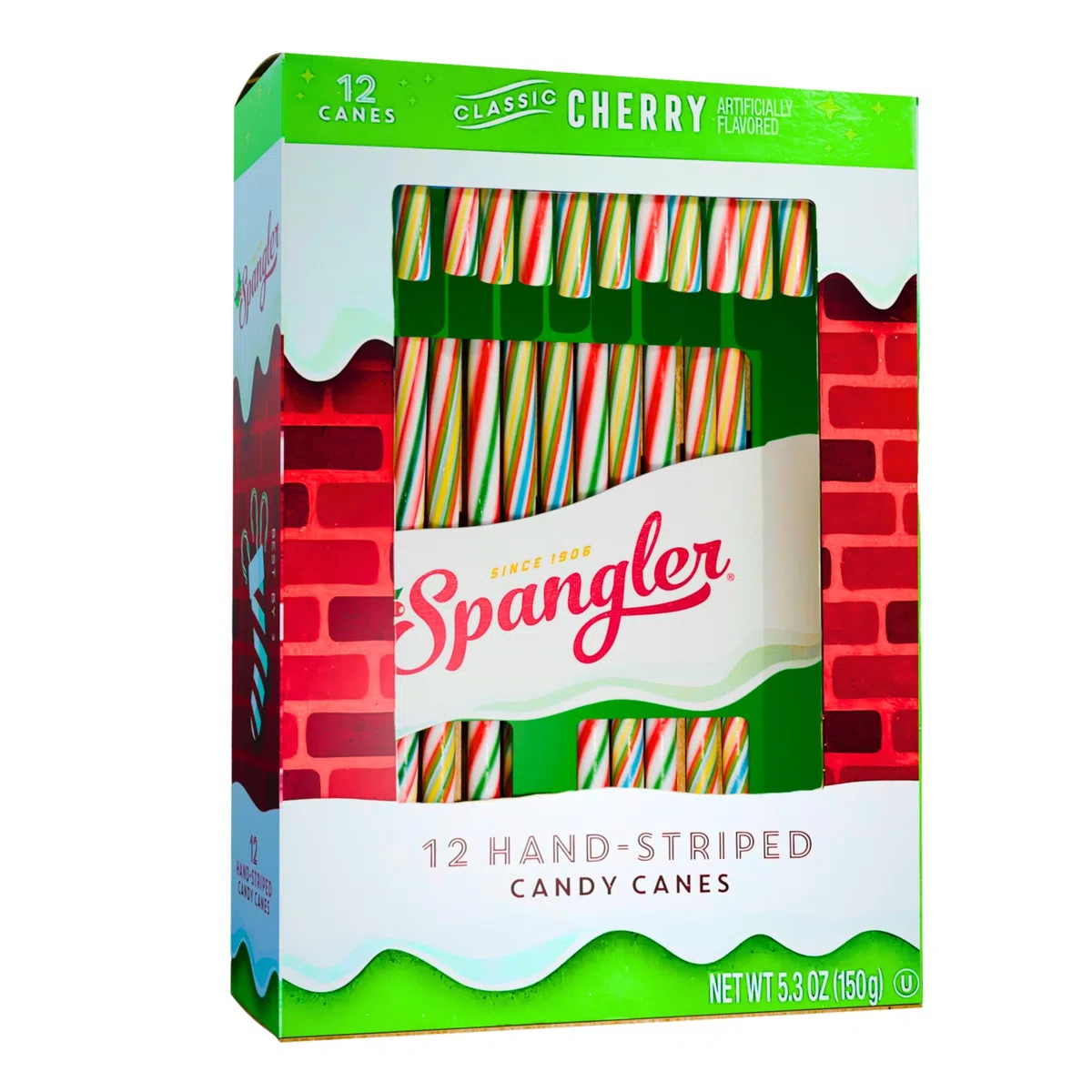 Candy Cane Spangler |12 Cherry (Cereza) Bastones de Caramelo Dulce Comestibles | Tradición Navidad | laborawi