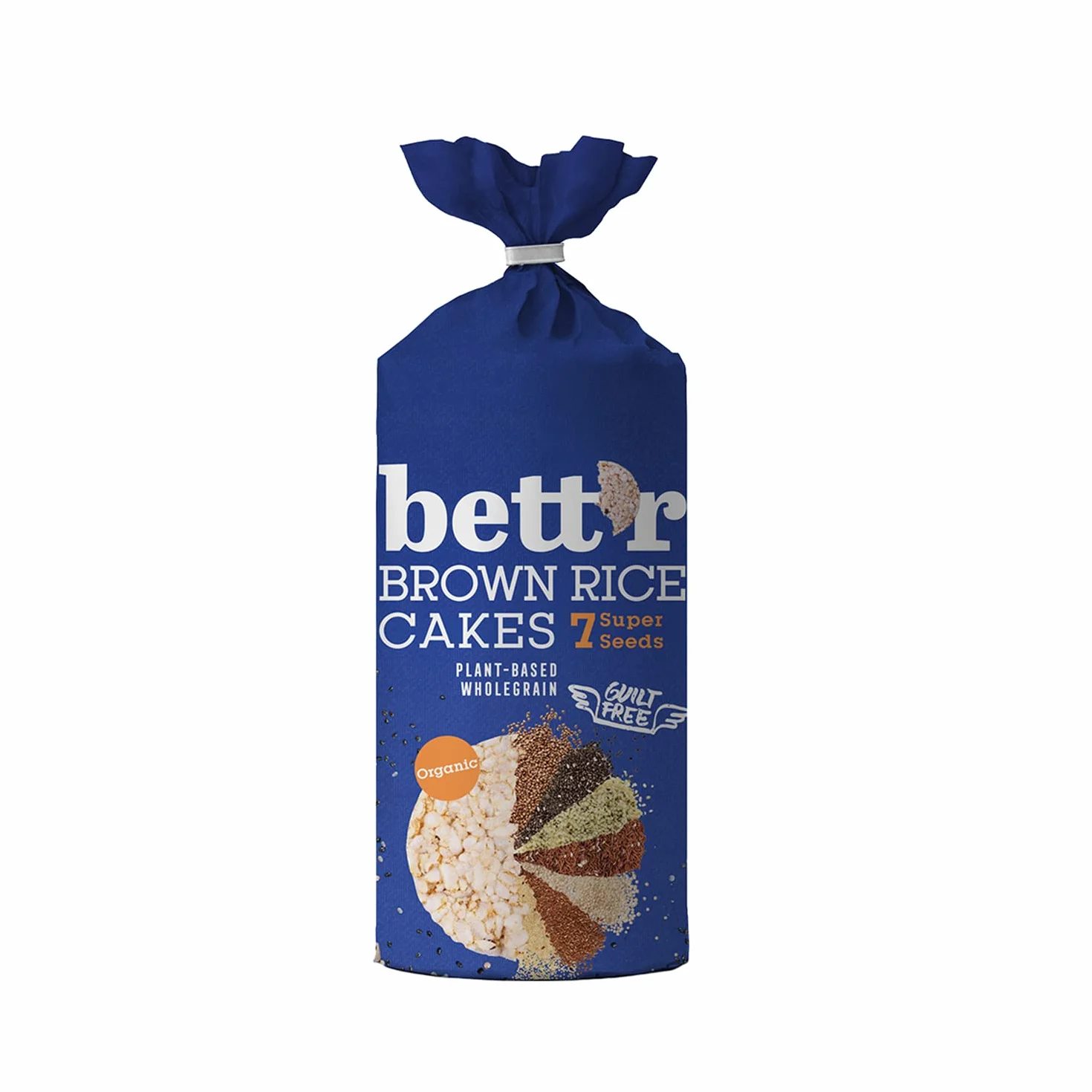Bett’r Tortas de Arroz Integral 7 Súper Semillas, Snacks Veganos Bio, Orgánicos y Sin Gluten - 12 x 120g