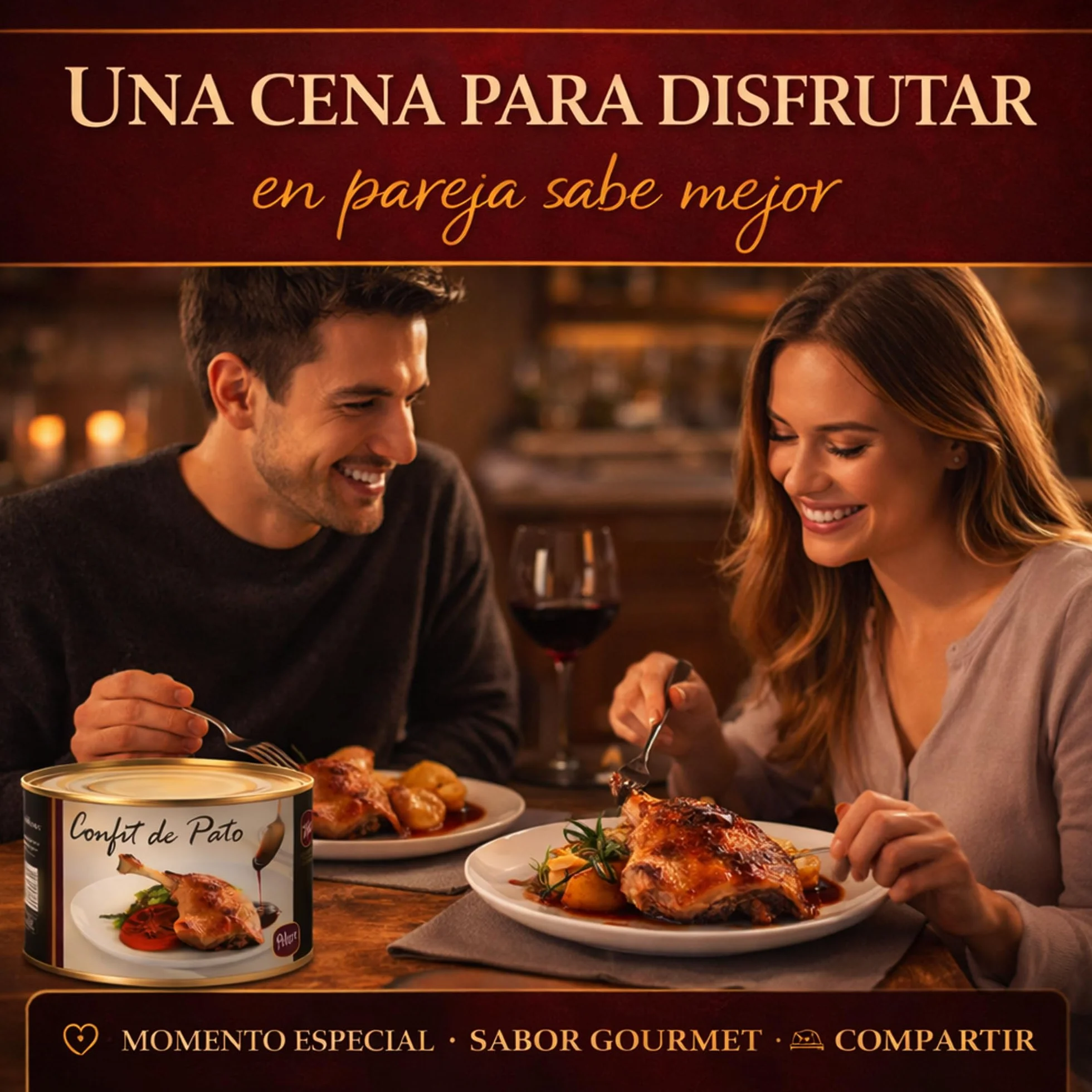 POLGRI Confit de Pato Muslos Confitados 840 g 2 Unidades Receta Manchega Premium