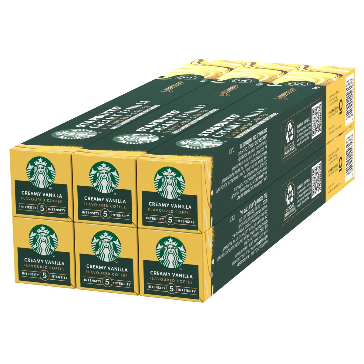 STARBUCKS Vainilla de Nespresso, Cápsulas de Café de Tueste Suave 6 x 10 (60 Cápsulas)