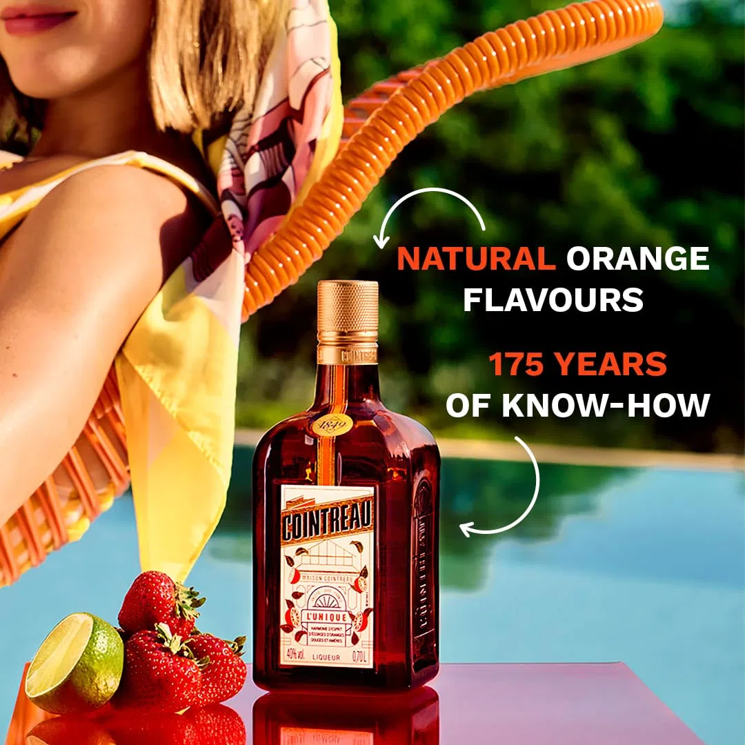 COINTREAU - L'Unique, Licor de Naranja, Triple Seco, para Cóctel, 40% Volumen de Alcohol - 700 ml