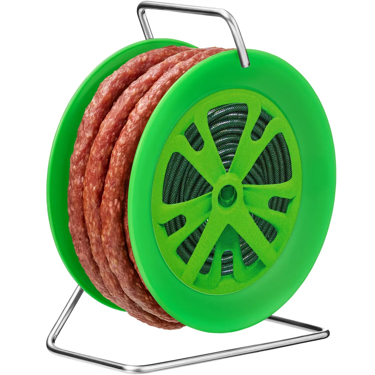 WURSTBARON® Bobina de salchicha en diseño de manguera, 3,5 m de delicioso embutido estilo Cracovia, calidad alta y aroma ahumado, regalo para jardineros, 240 g