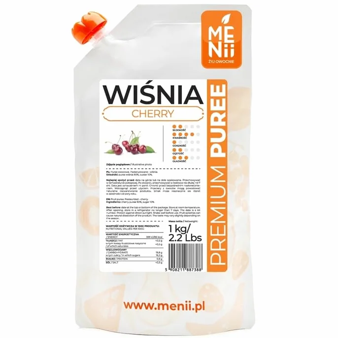 Pulpa de puré de cereza premium para tartas, helados y postres