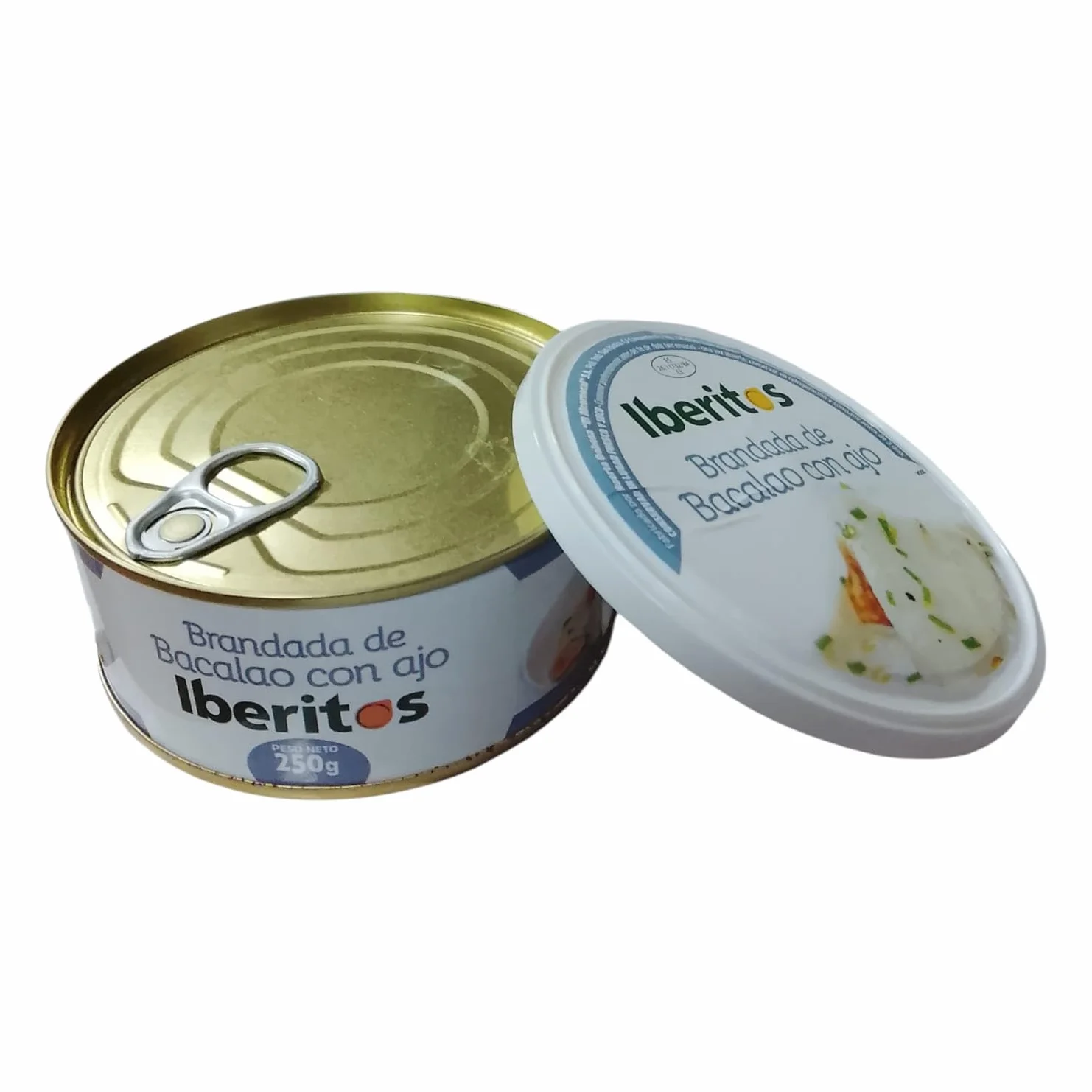 Brandada de Bacalao con Ajo Iberitos 250g – Crema Gourmet Lista para Consumir Untable Suave y Cremosa | Ideal para Aperitivos, Tostas y Recetas (PACK 2)