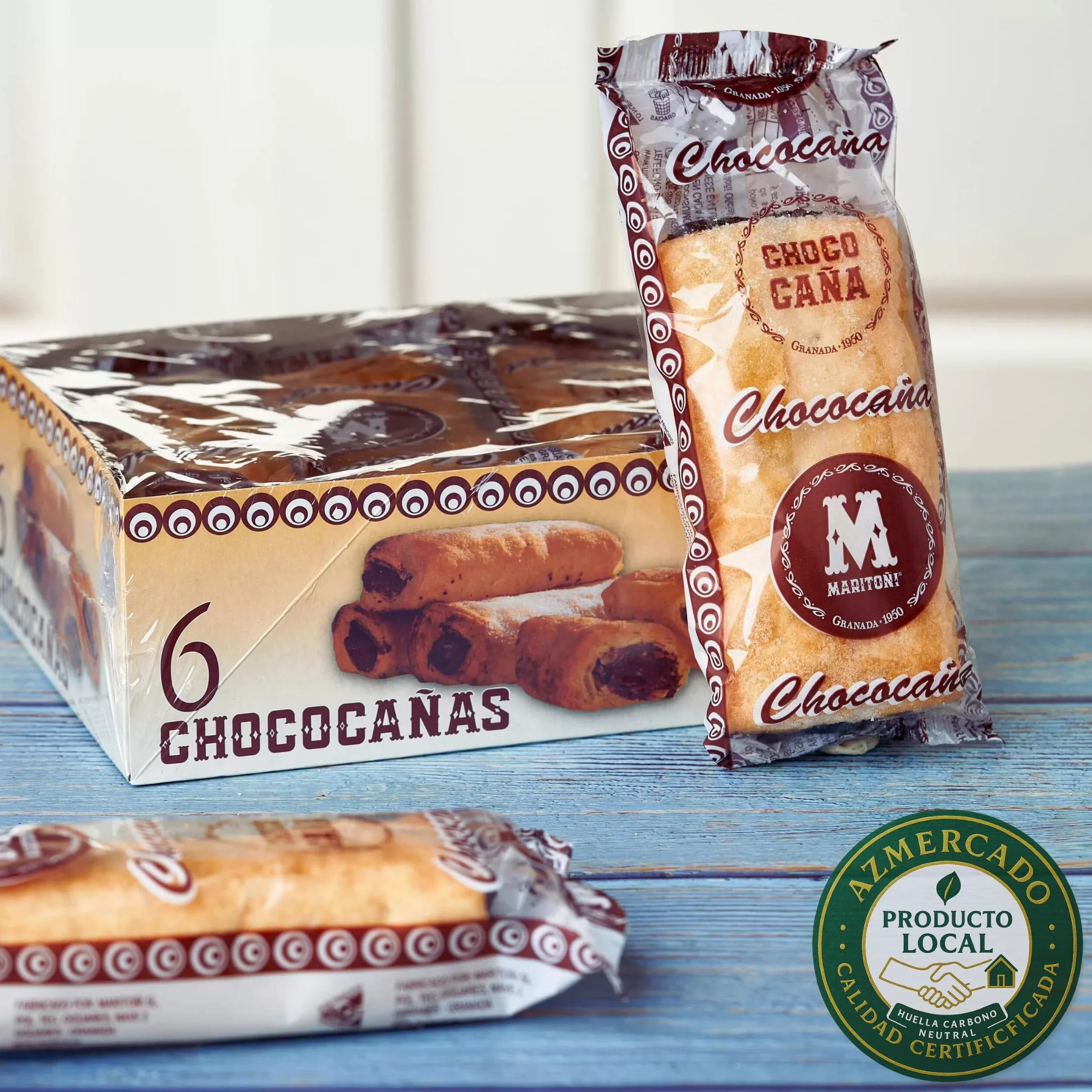 MARITOÑI Chococañas - Deliciosos Hojaldres Rellenos de Chocolate - Pack de 18 Unidades