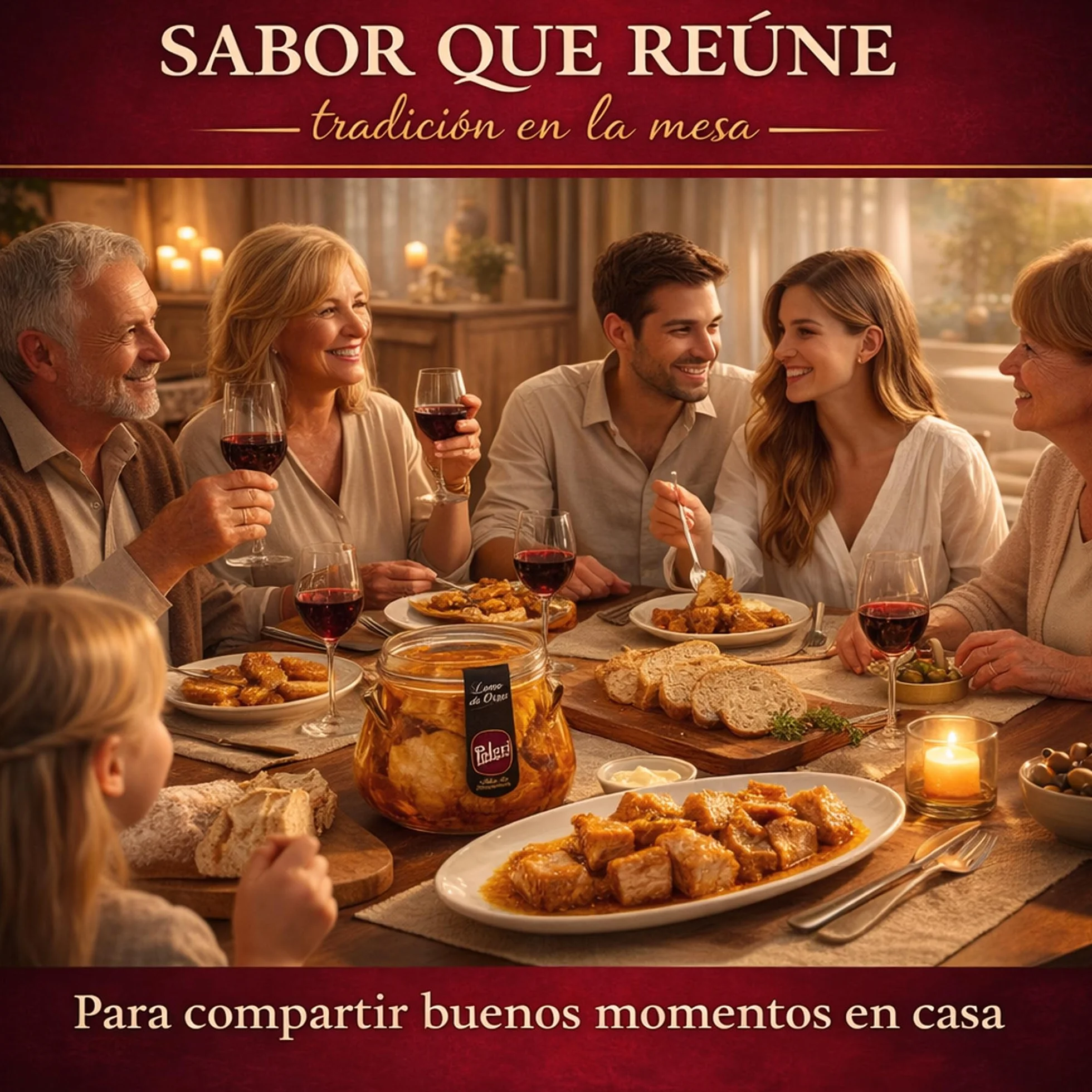 POLGRI Lomo de Orza 780 g Conserva Gourmet Tradicion Manchega Carne en Aceite de Cerdo Frasco Cristal