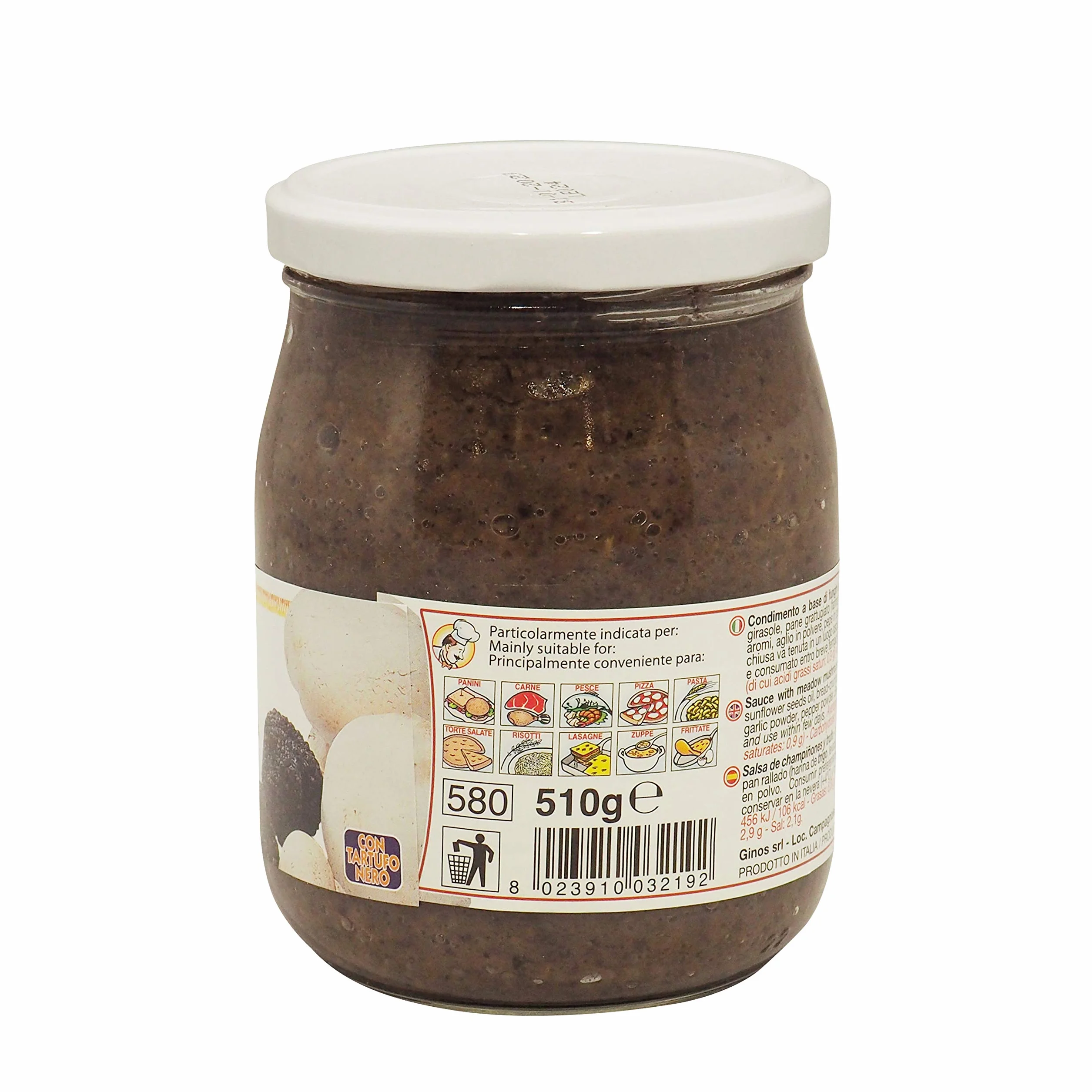 Crema Trufa Negra 510gr Tartufata italiana gourmet