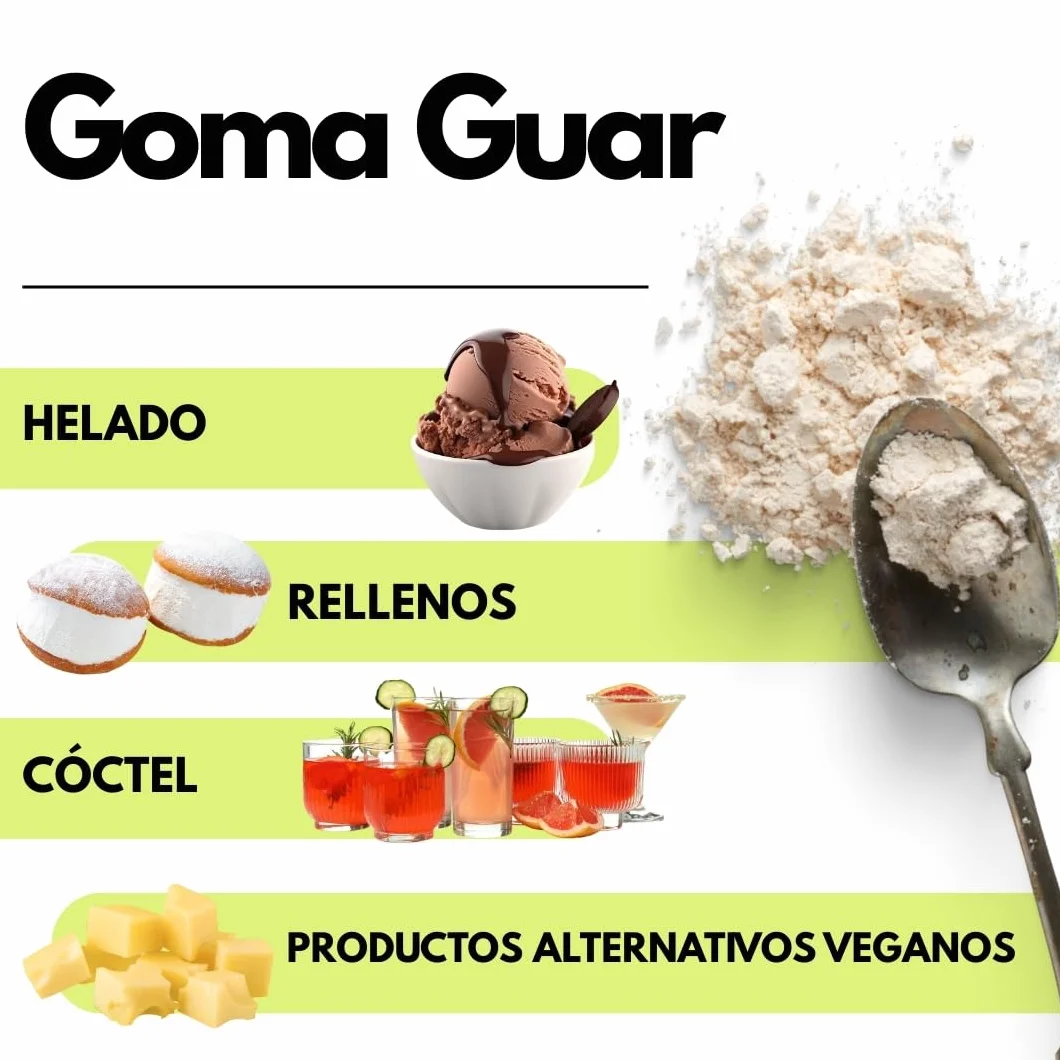 Saporepuro Goma Guar en polvo 1 KG - Ideal para helados y sorbetes - 100% puro