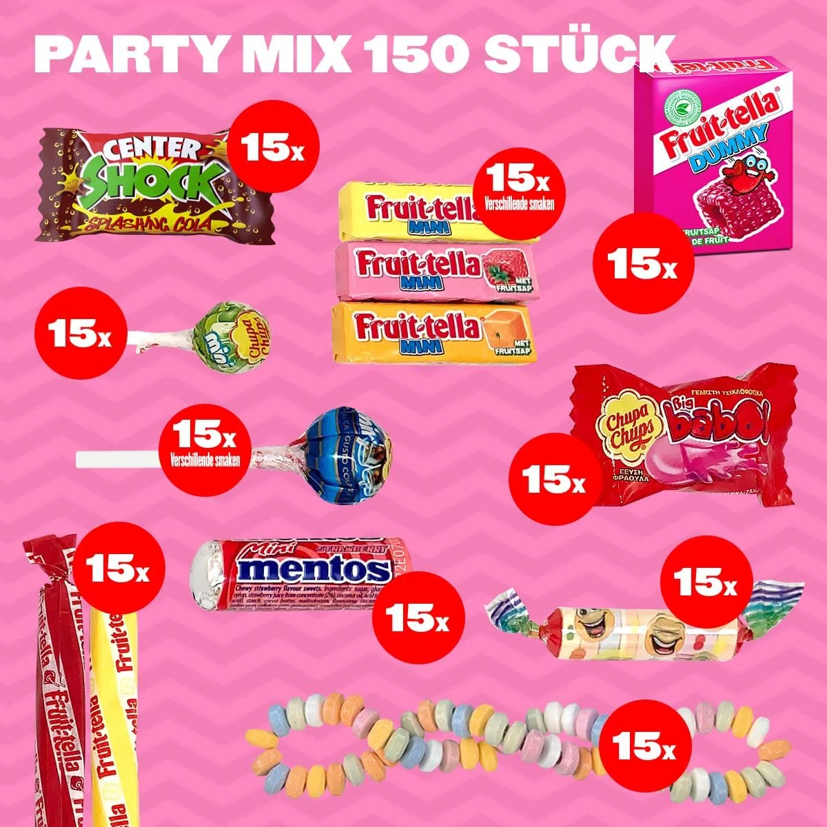 Chupa Chups Candy Kids Mix Surtido de Caramelos, Pack de 150