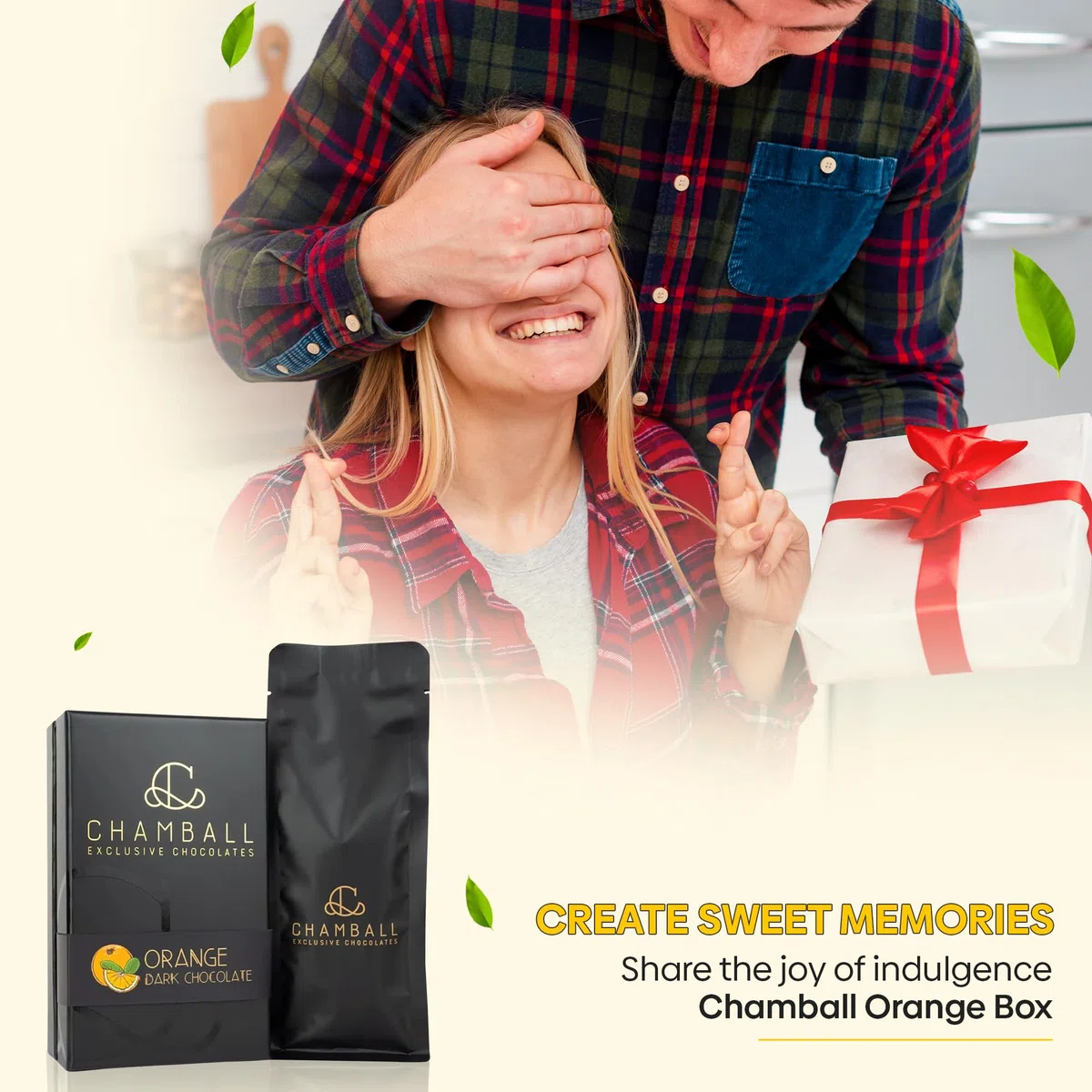 Caja Chamball Orange. Chocolate artesanal, esta combinación de chocolate negro con naranja confitada, es un verdadero placer para el paladar de los más exigentes.