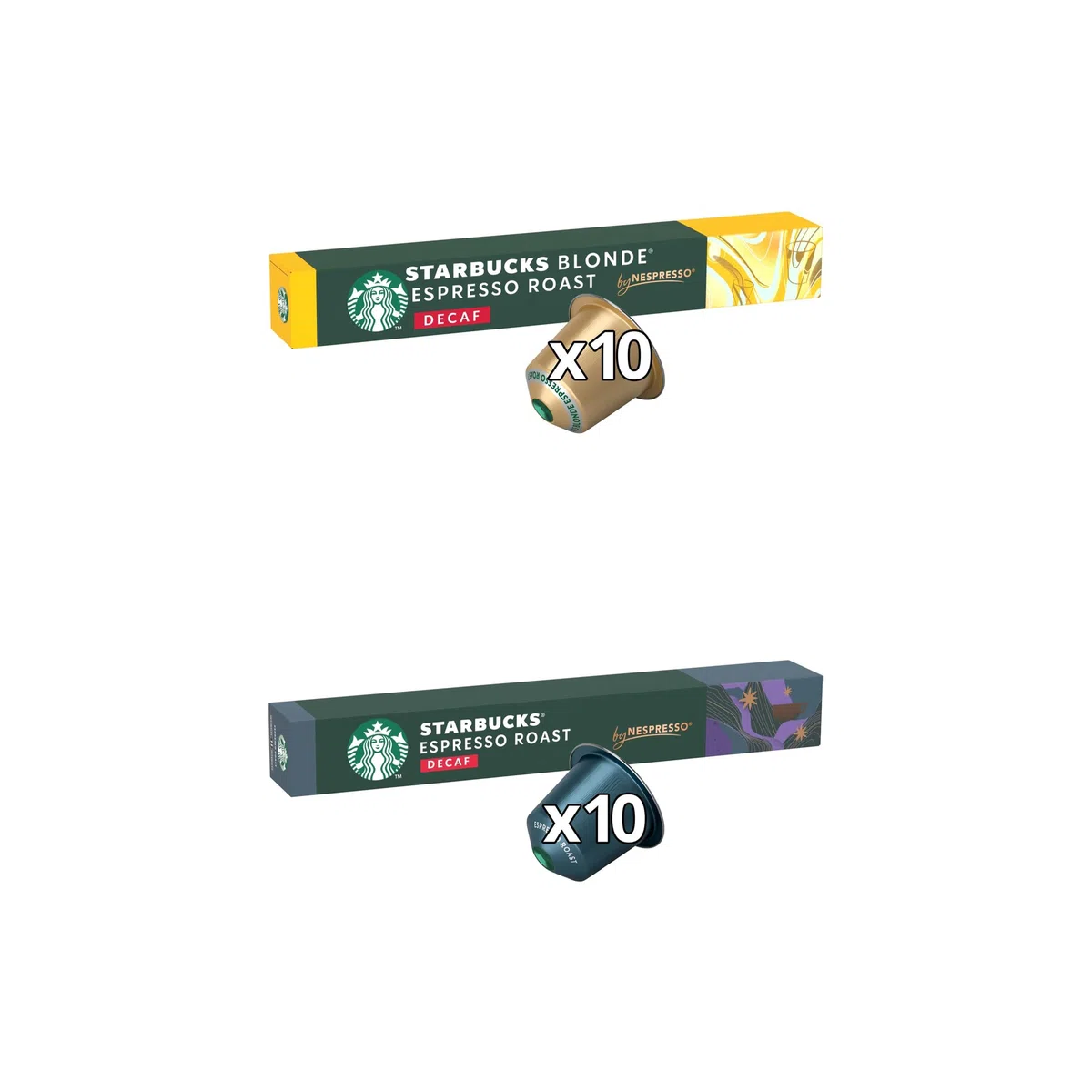 STARBUCKS Explorer Pack de Cafés Descafeinados de Nespresso, Cápsulas de Café 6 x 10 (60 Cápsulas) - Exclusivo en Amazon