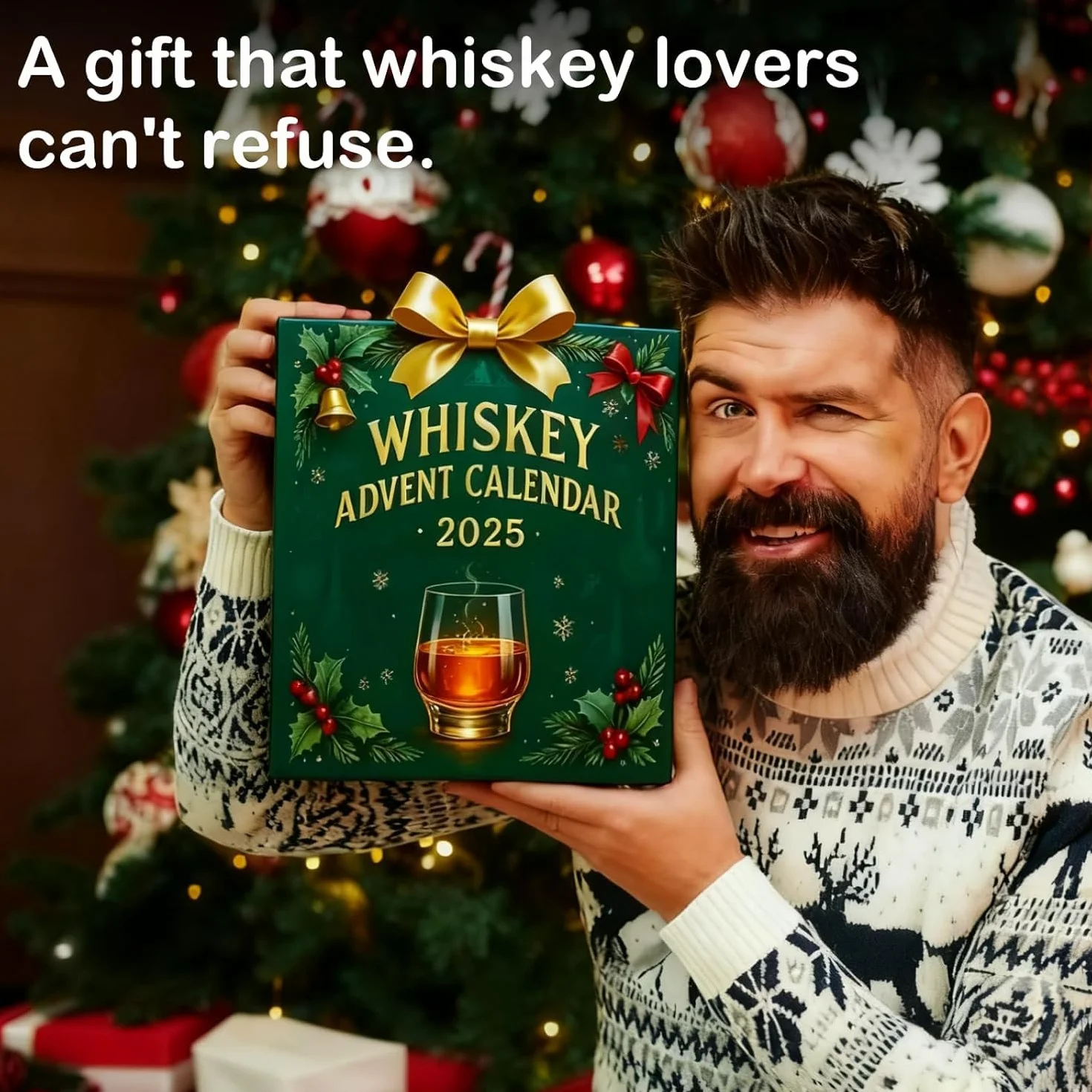 Calendario de Adviento de whisky 2025, 24 muestras de whisky de alta calidad para cuenta regresiva y regalo, un viaje de degustación diaria a través de los sabores del whisky del mundo (B)