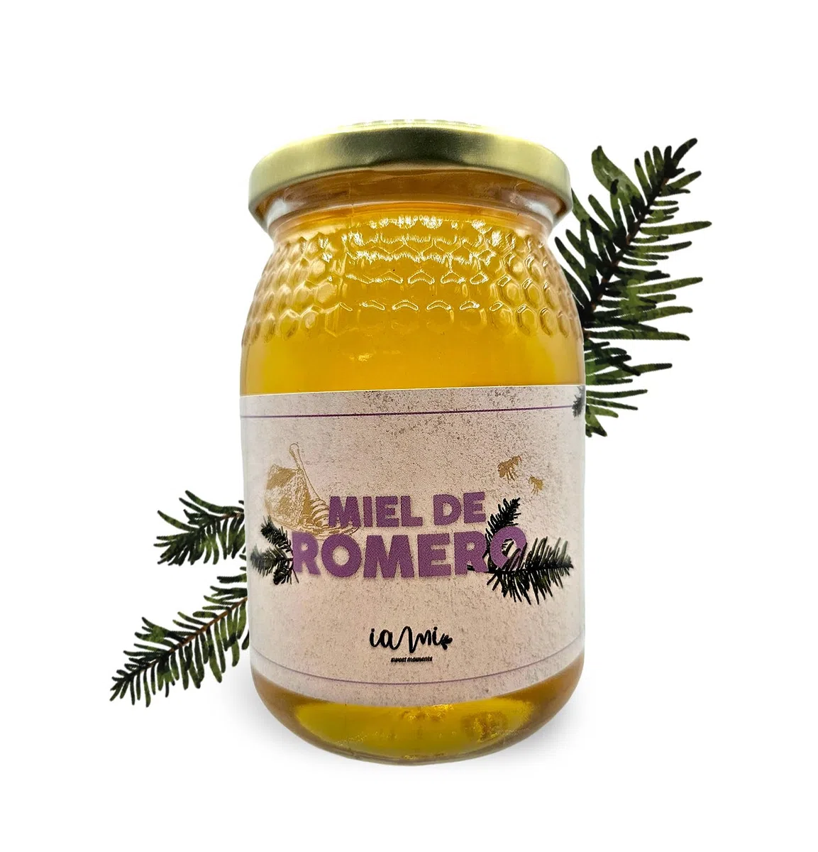 Miel Cruda de Romero 100% Pura - 500gr - Miel Natural Artesanal elaborada por nuestros Apicultores de la Sierra de Espadán en Castellón - Tradición y Legado de nuestra Tierra